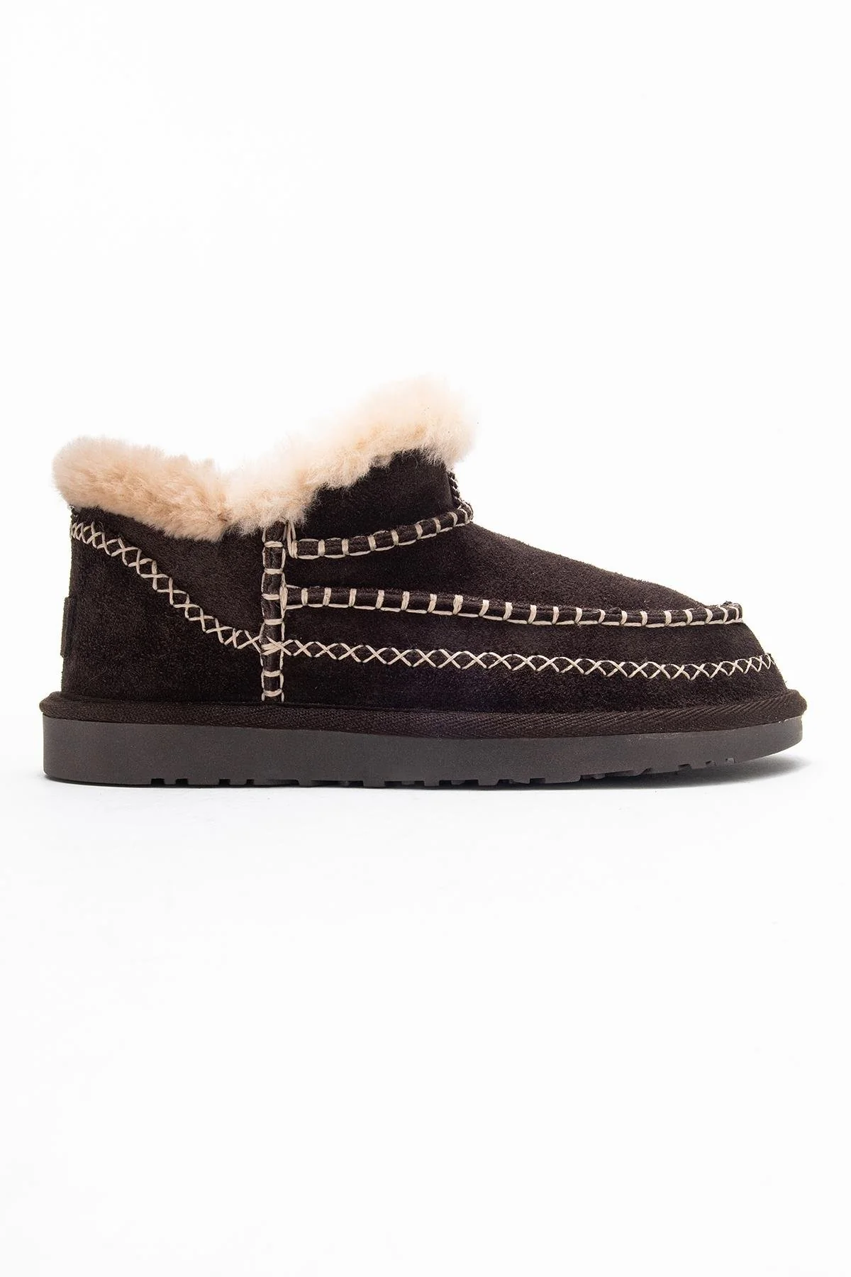 Darel - Brown Suede Genuine Leather Short Boot (Women) - Image 6