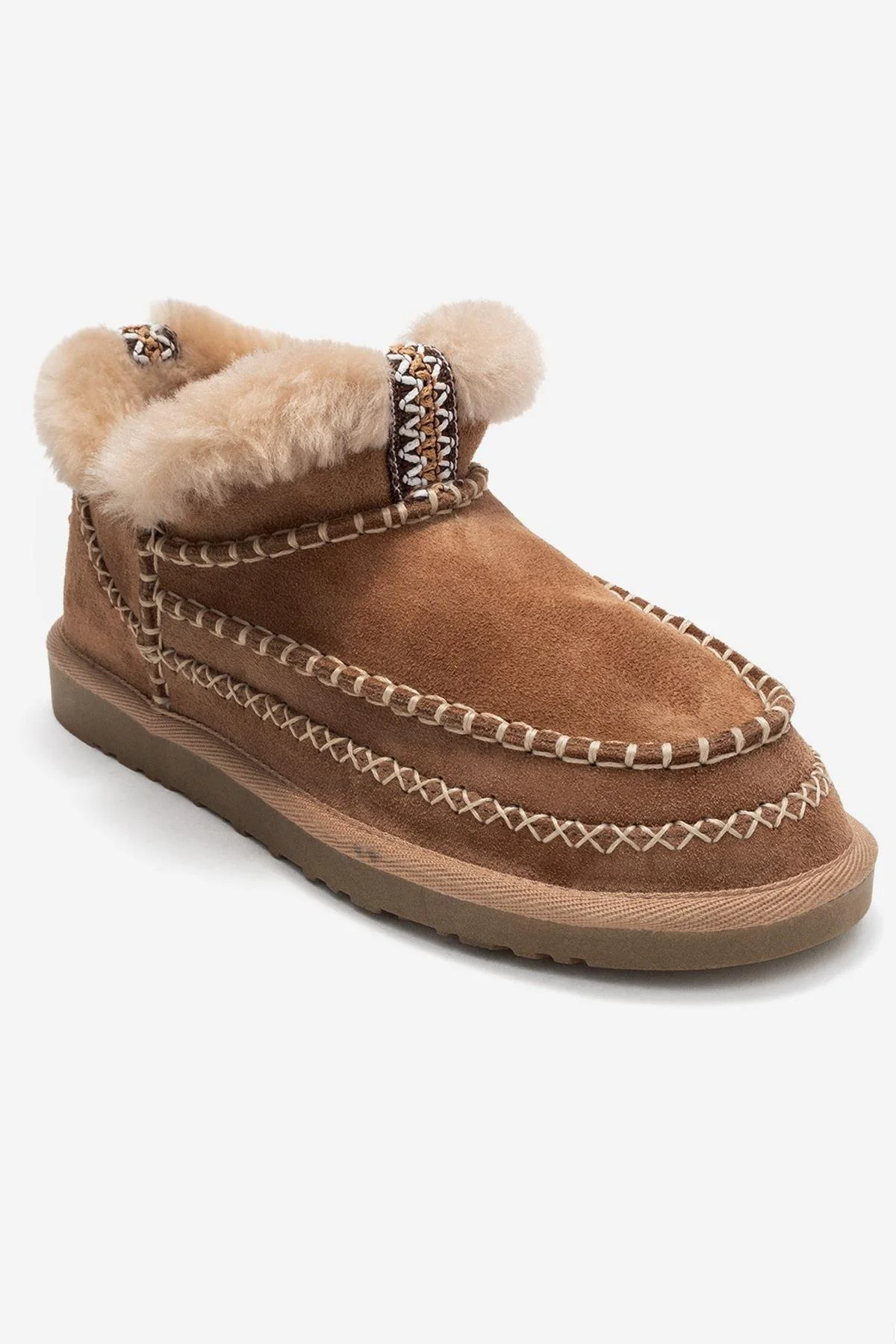 Darel - Taupe Suede Genuine Leather Ankle Boot (Women) - Image 3