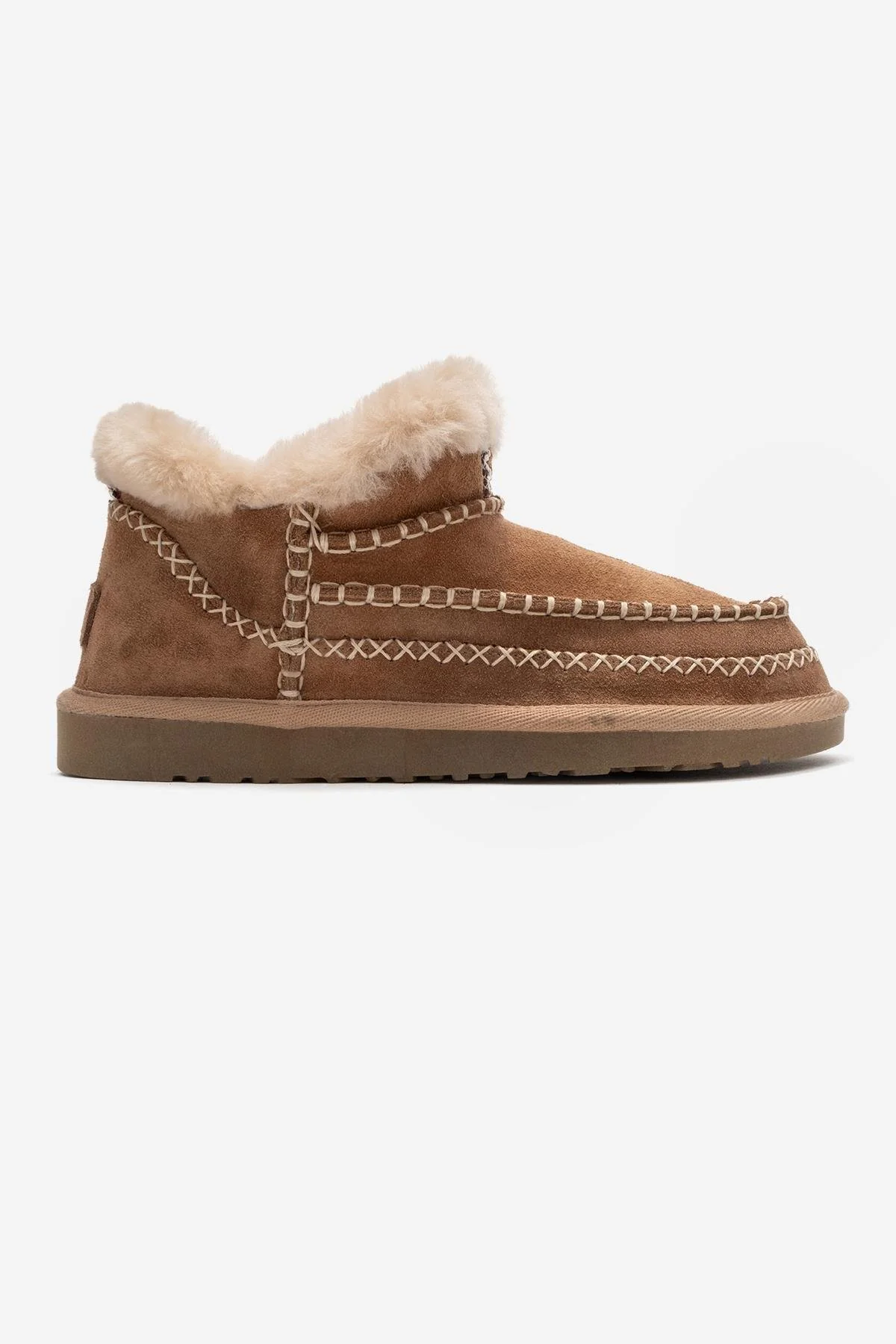 Darel - Taupe Suede Genuine Leather Ankle Boot (Women) - Image 6