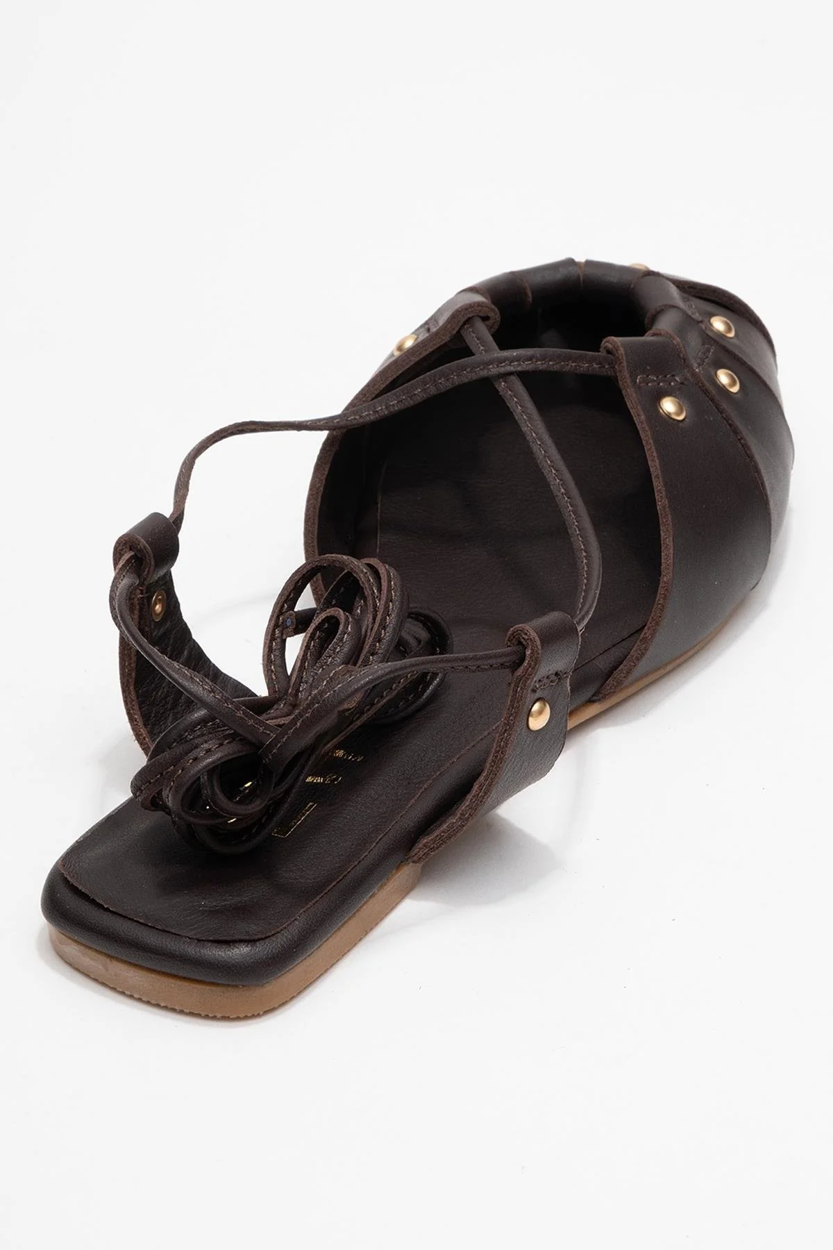 Daria - Brown Genuine Leather Ankle Lace-Up Sandal (Women) - Image 5