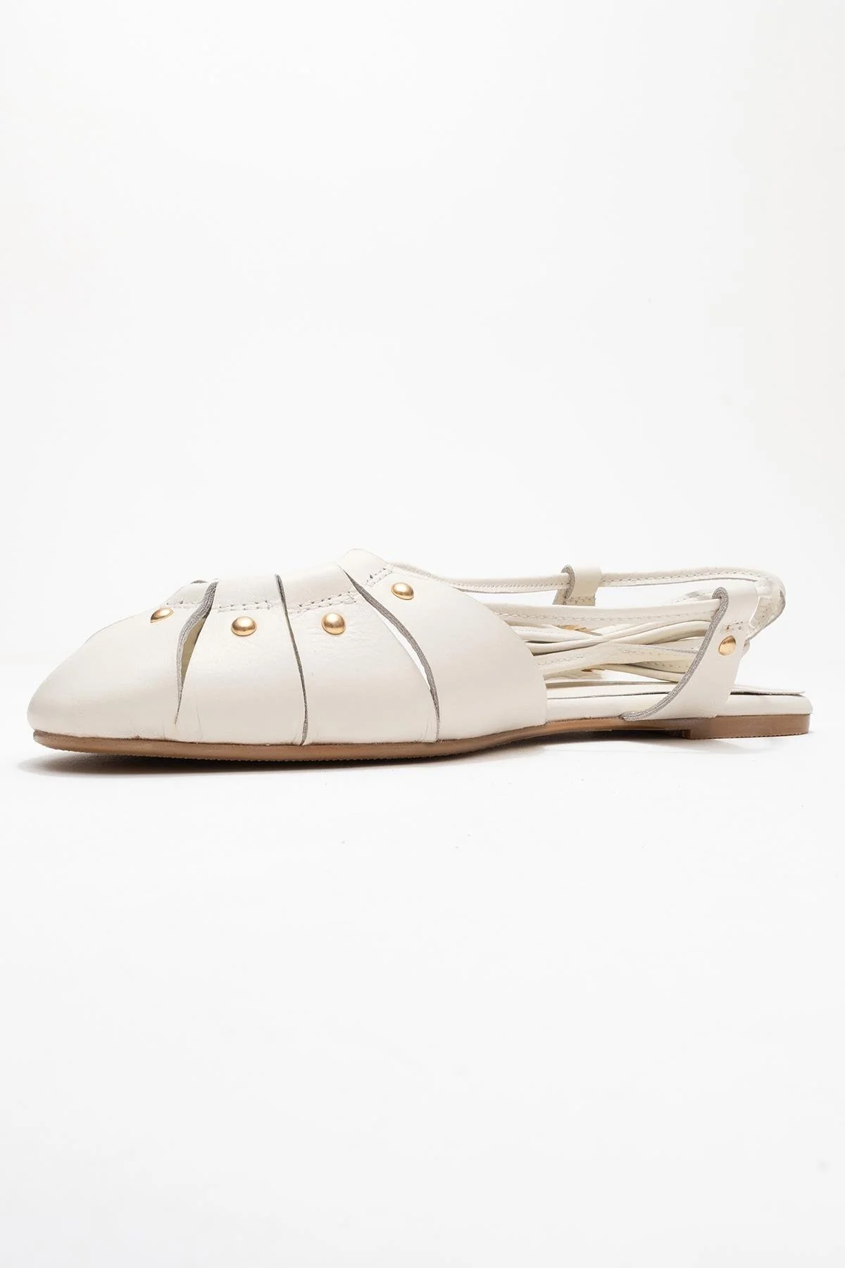 Daria - Off-White Genuine Leather Ankle Lace-Up Sandal (Women) - Image 4