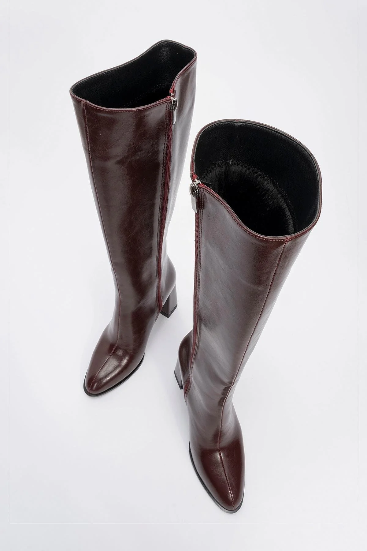 Decer - Burgundy Heeled Boot (Women) - Image 2