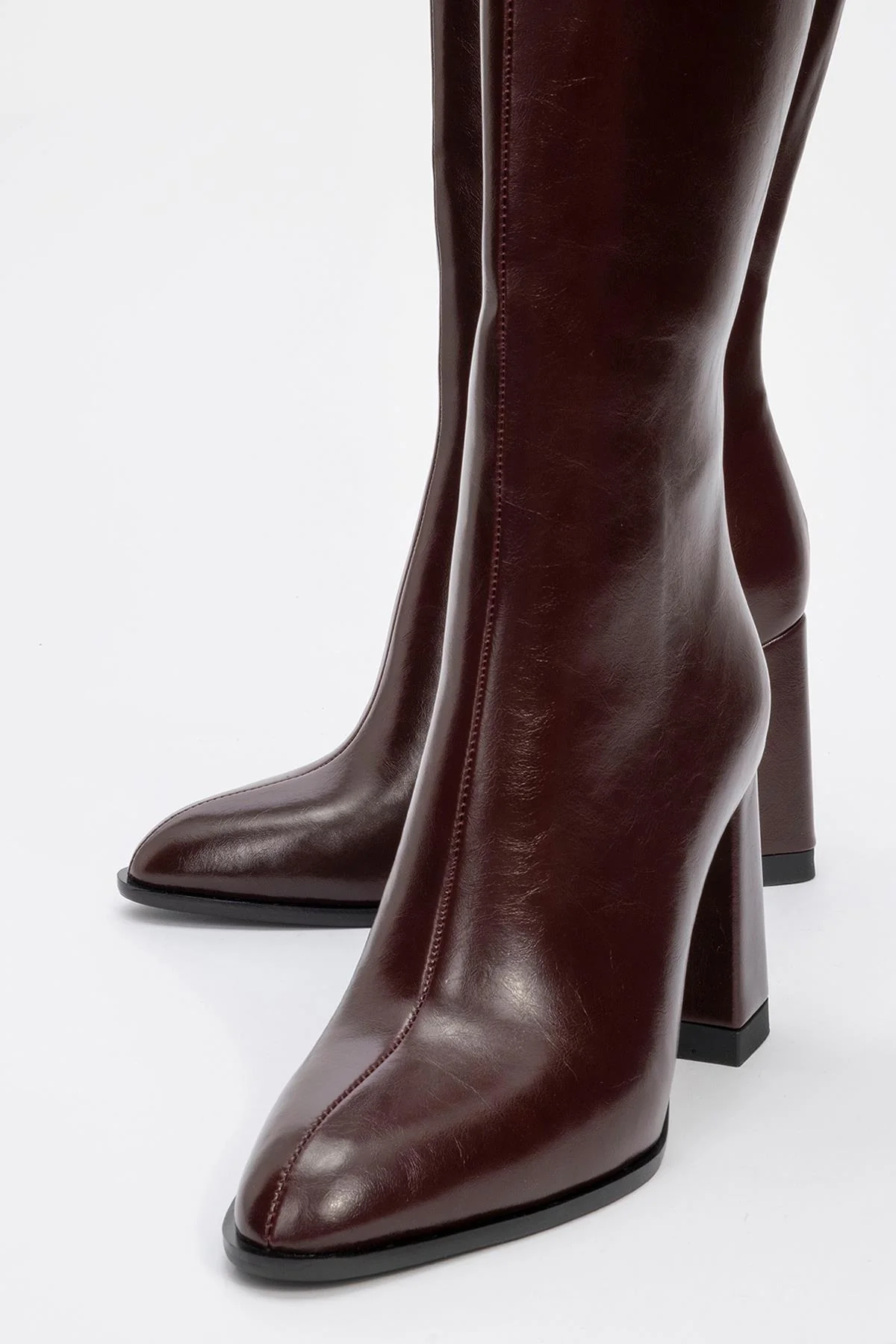 Decer - Burgundy Heeled Boot (Women) - Image 3