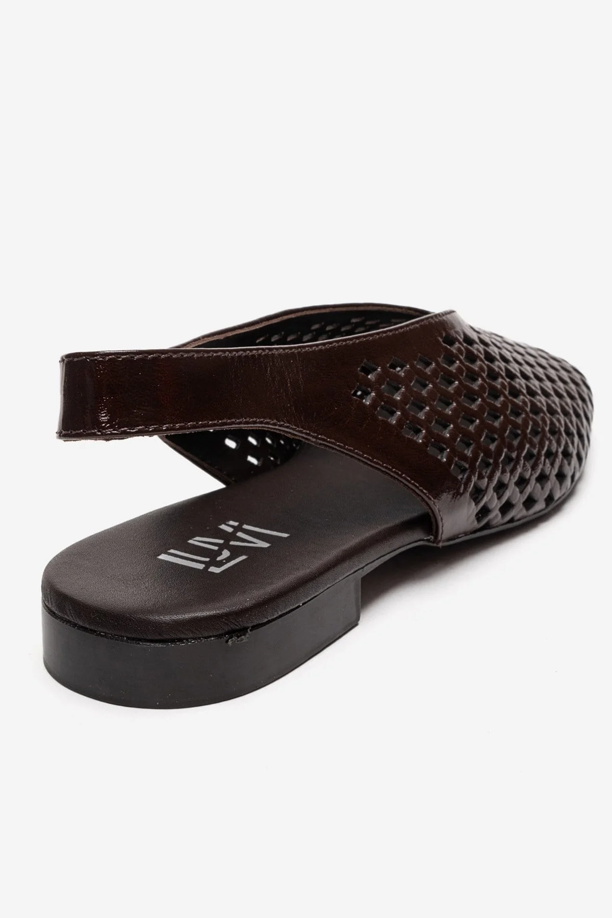 DELIZIA - Brown Genuine Leather Closed-Toe Sandal (Women) - Image 5