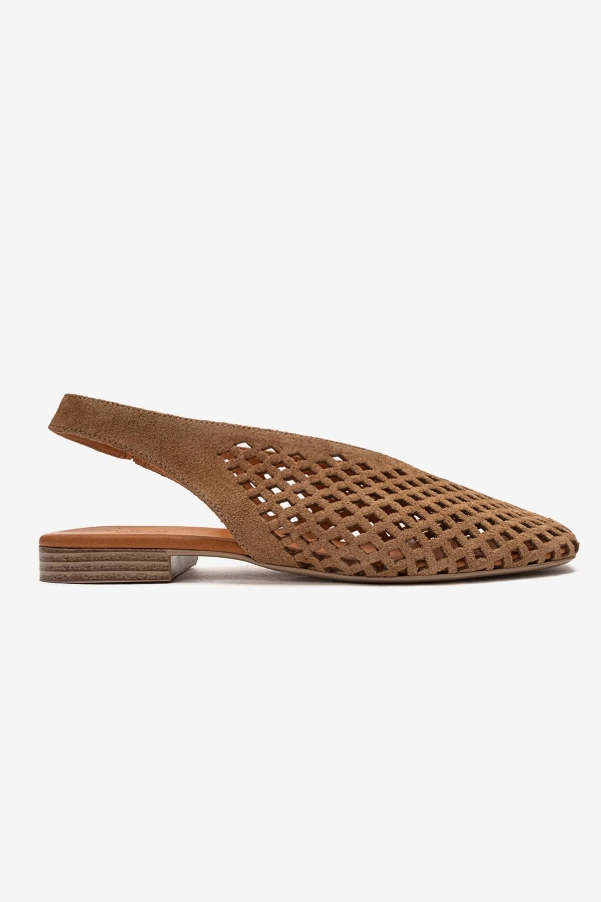 DELIZIA - Camel Genuine Leather Closed-Toe Sandal (Women) - Image 4