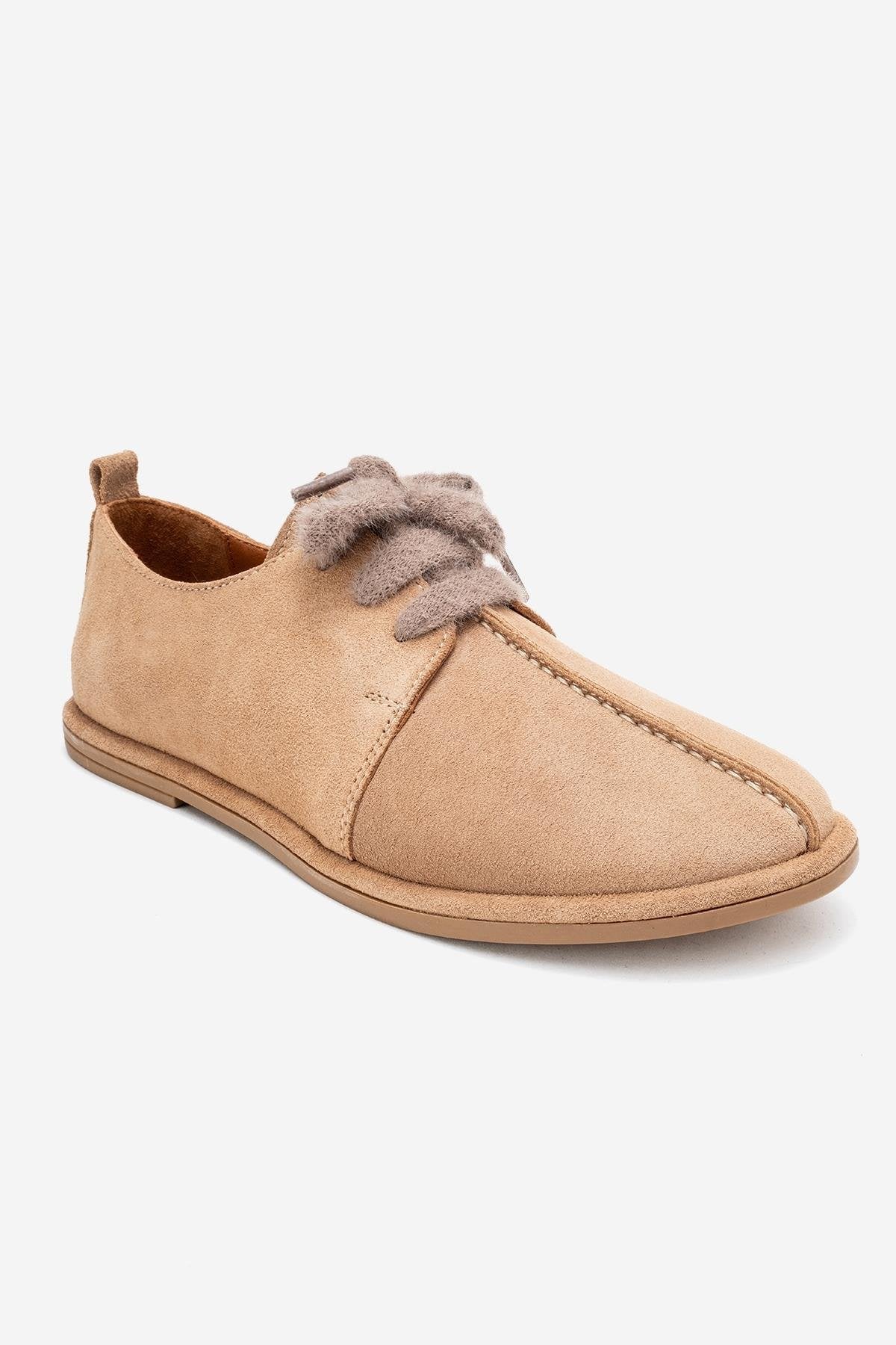 Denora - Beige Genuine Leather Casual Shoe (Women) - Image 3