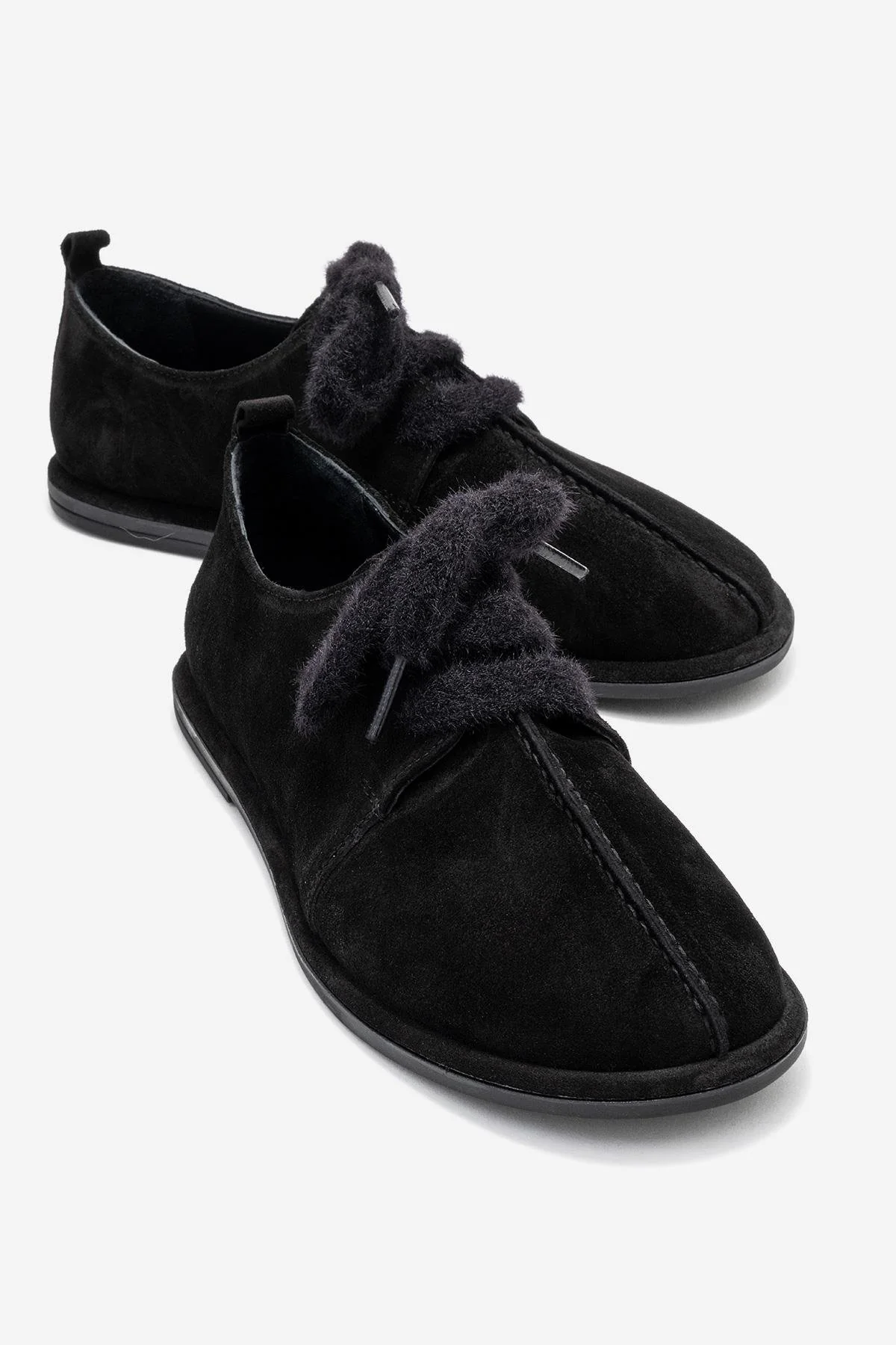 Denora - Black Genuine Leather Casual Flat Shoe (Women)