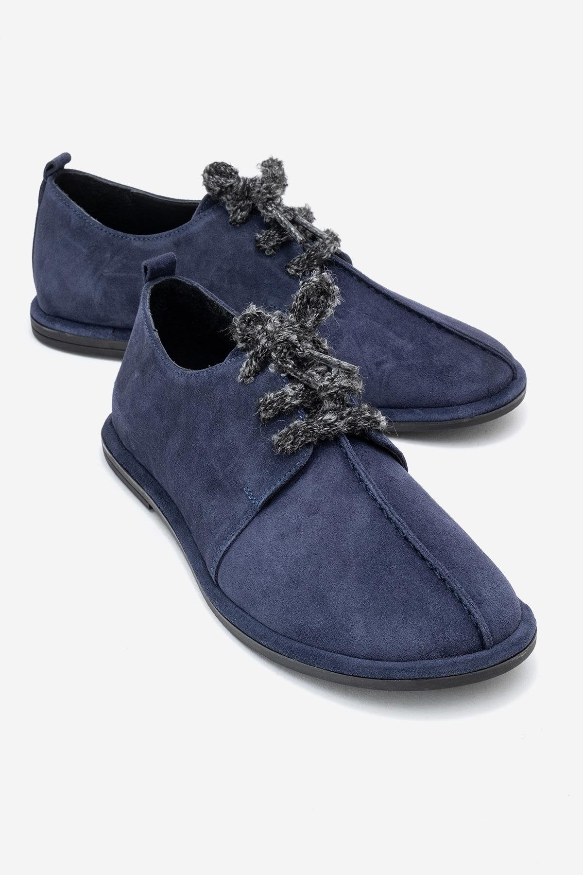 Denora - Navy Genuine Leather Casual Shoe (Women)