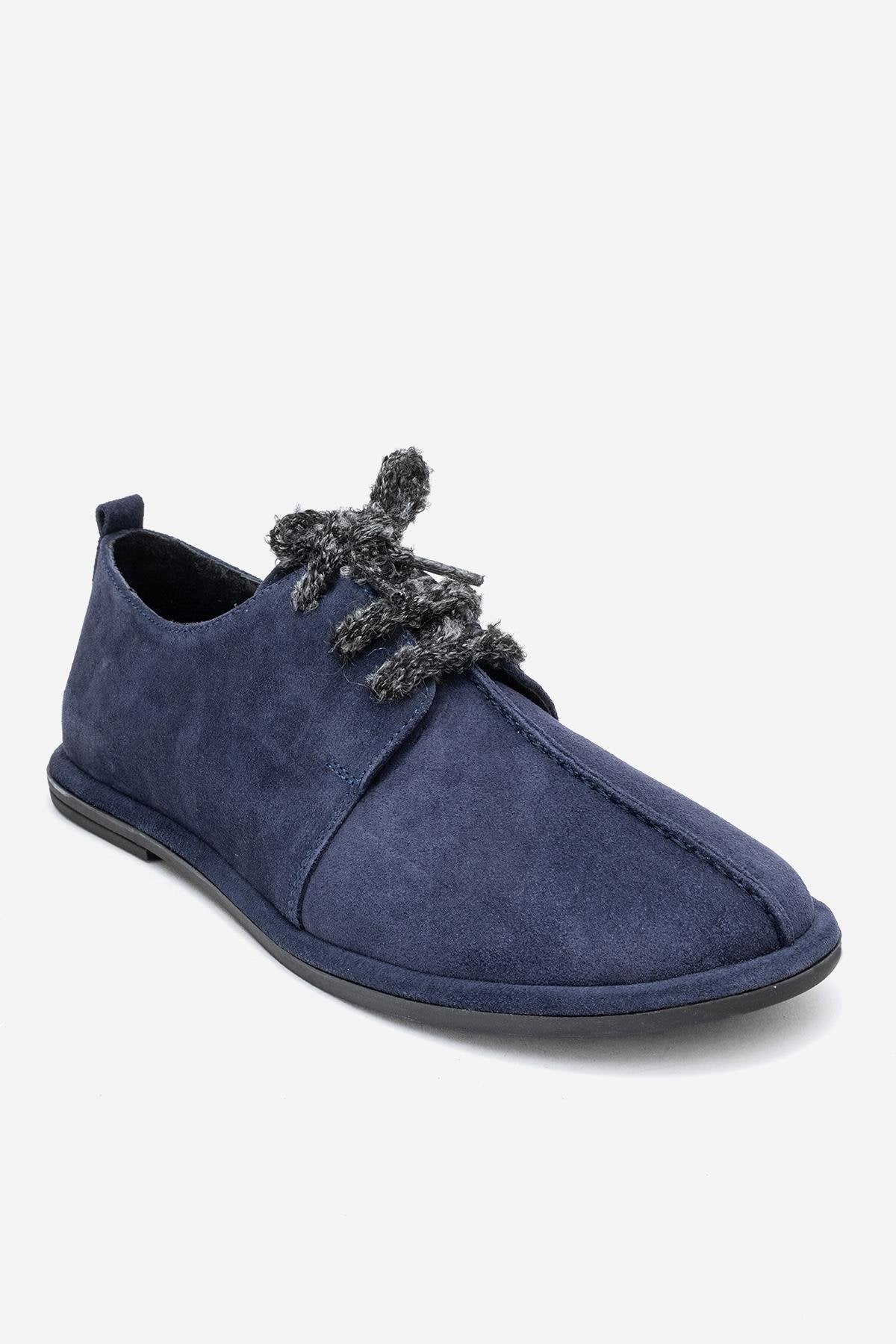 Denora - Navy Genuine Leather Casual Shoe (Women) - Image 3