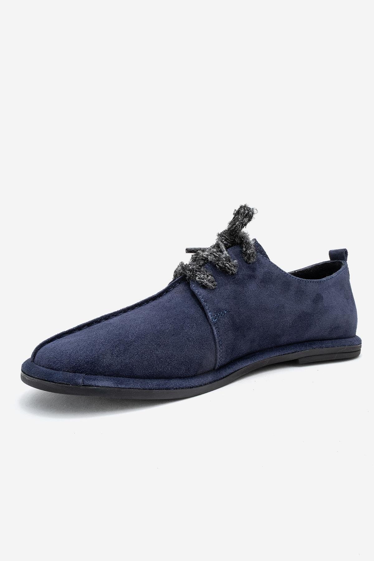 Denora - Navy Genuine Leather Casual Shoe (Women) - Image 4