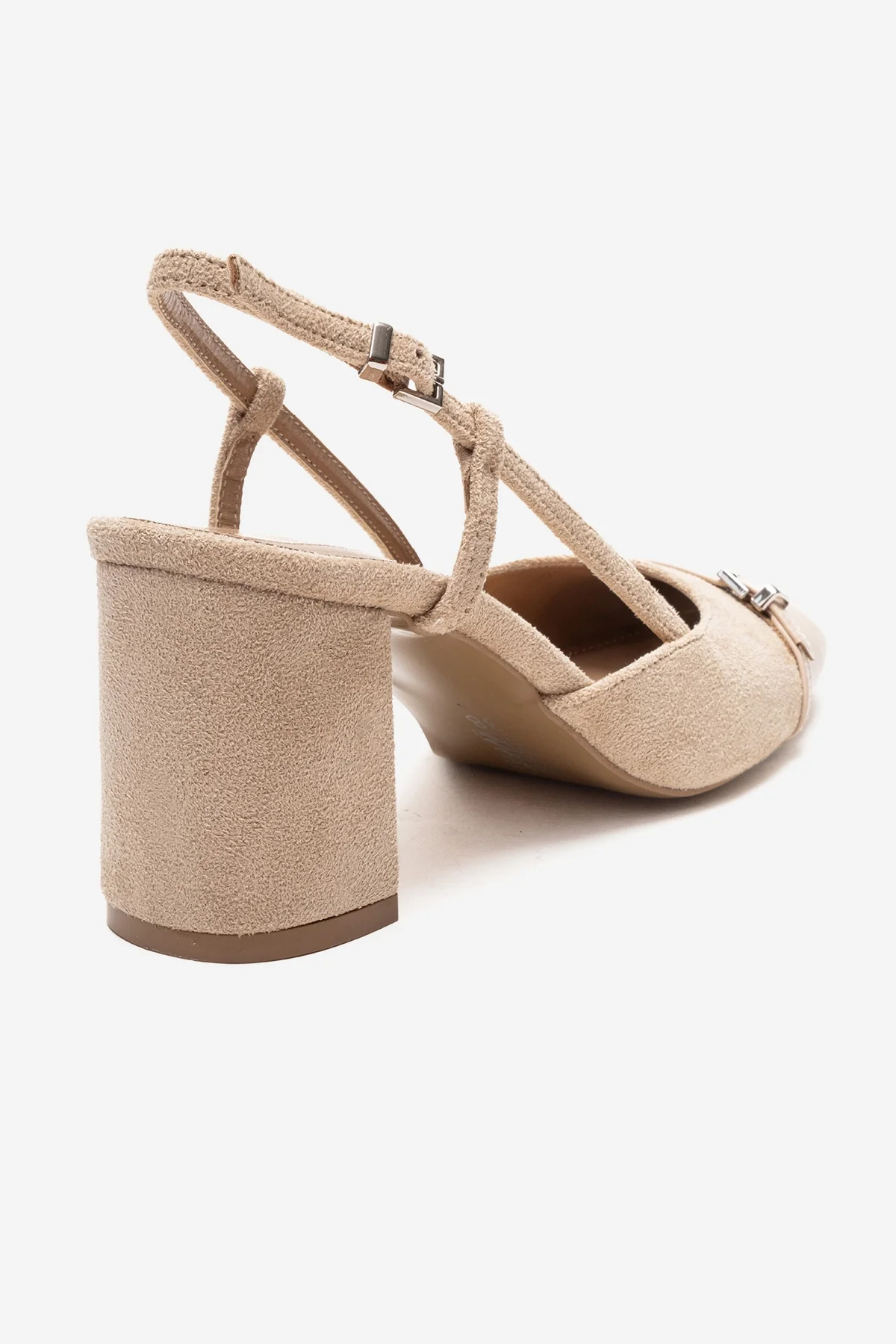 DESIA - Beige Block Heel Shoe (Women) - Image 5