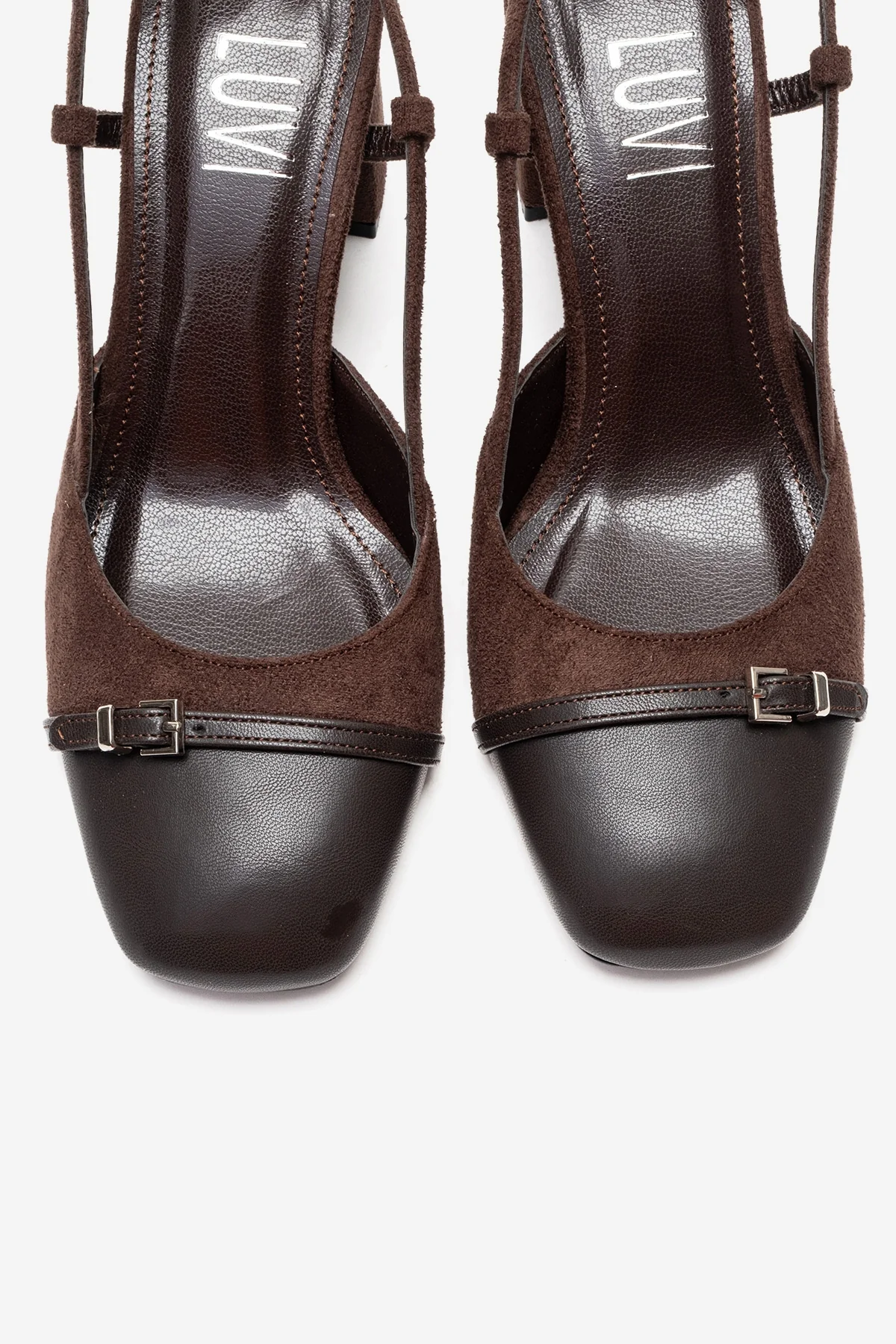 DESIA - Brown Block Heel Shoe (Women) - Image 2
