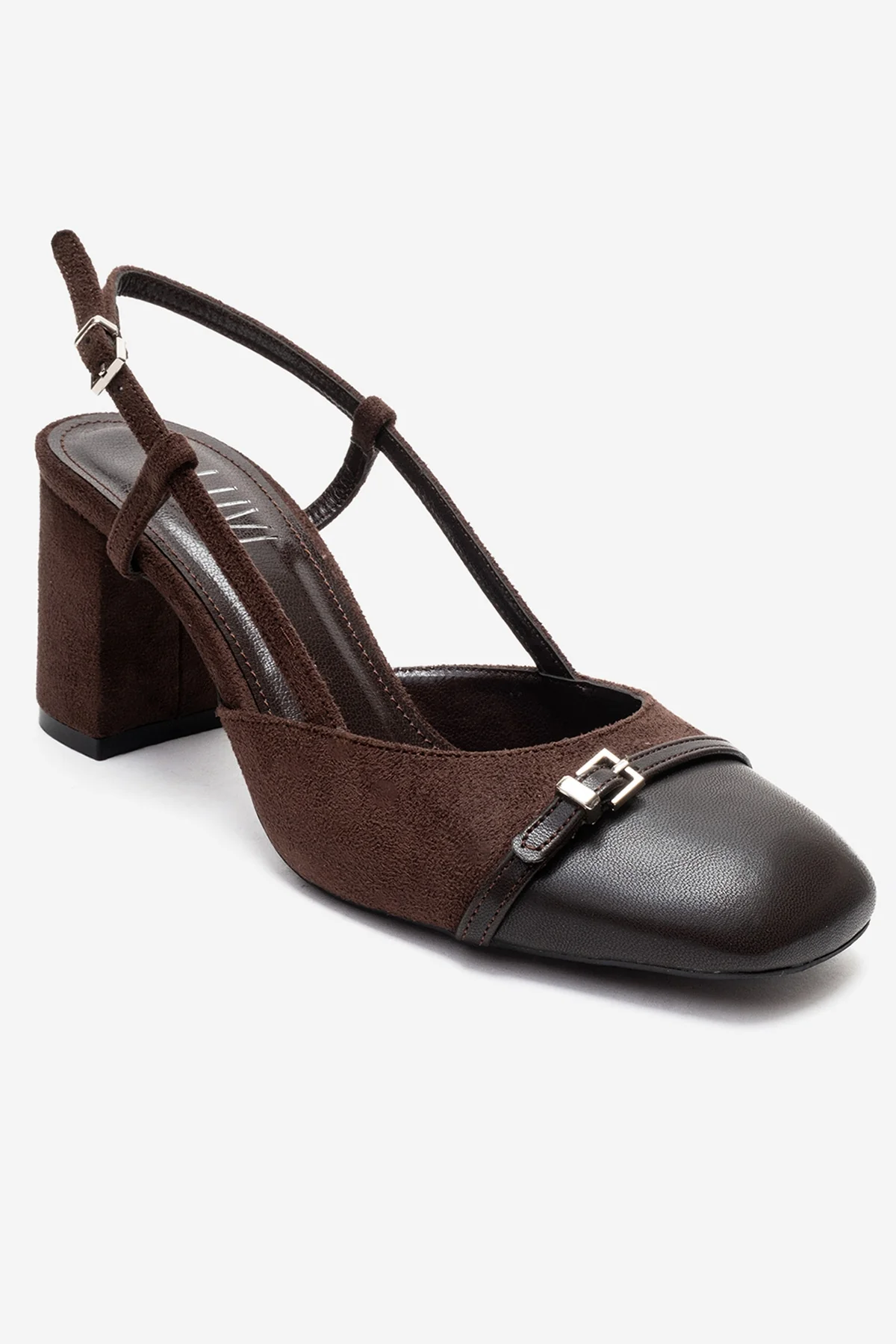 DESIA - Brown Block Heel Shoe (Women) - Image 3