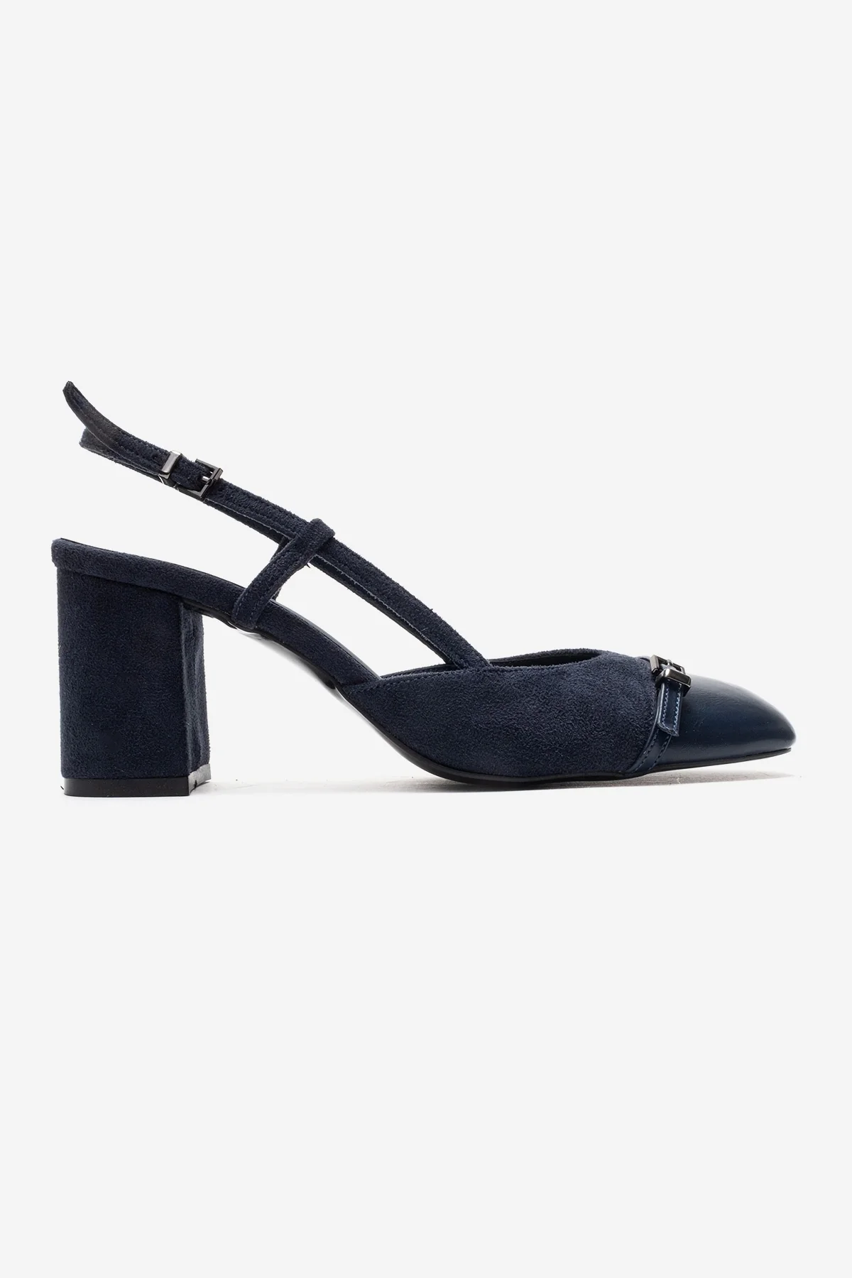 DESIA - Navy Block Heel Shoe (Women) - Image 4