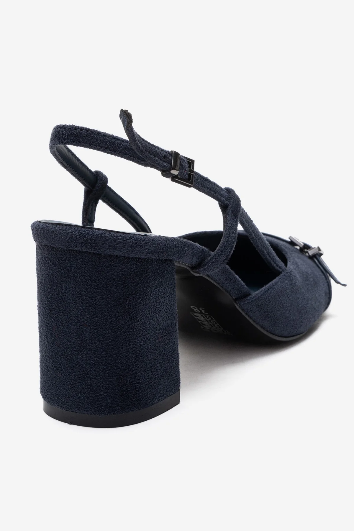DESIA - Navy Block Heel Shoe (Women) - Image 5
