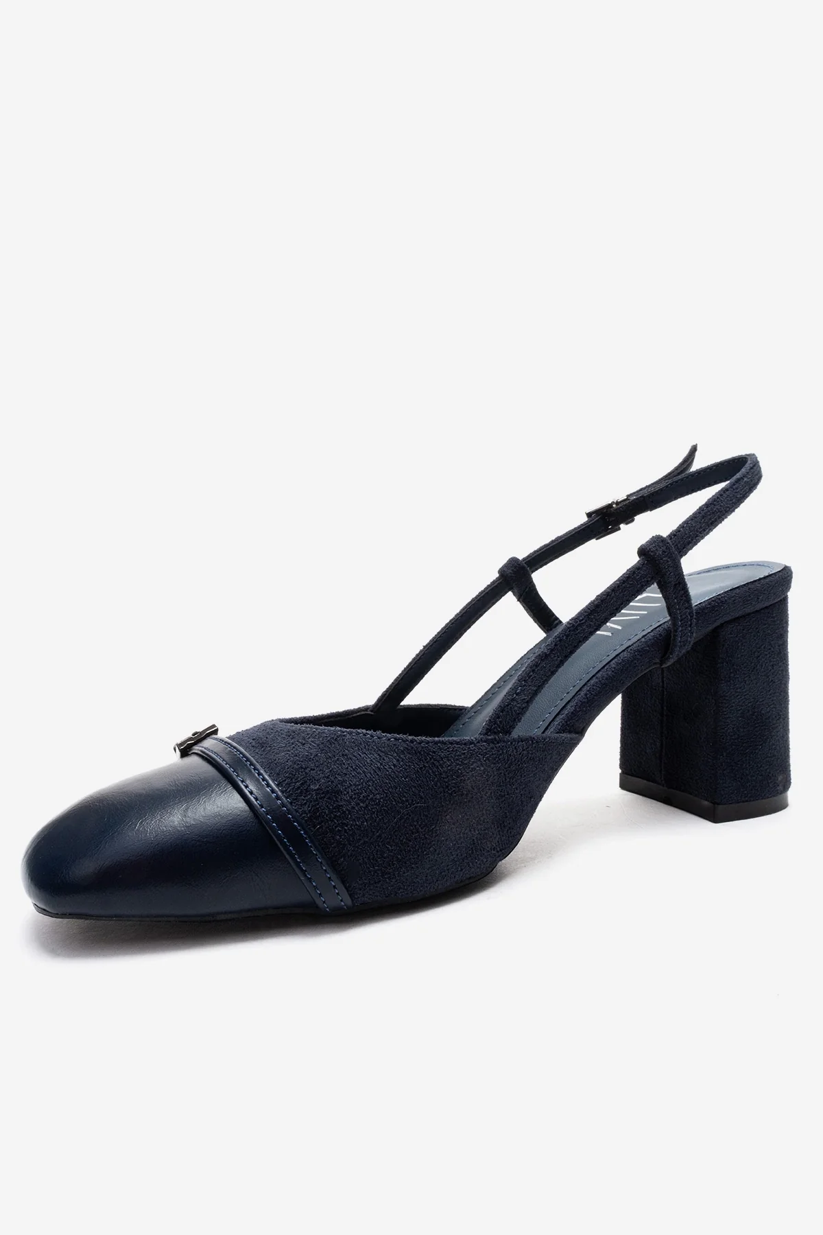 DESIA - Navy Block Heel Shoe (Women) - Image 6