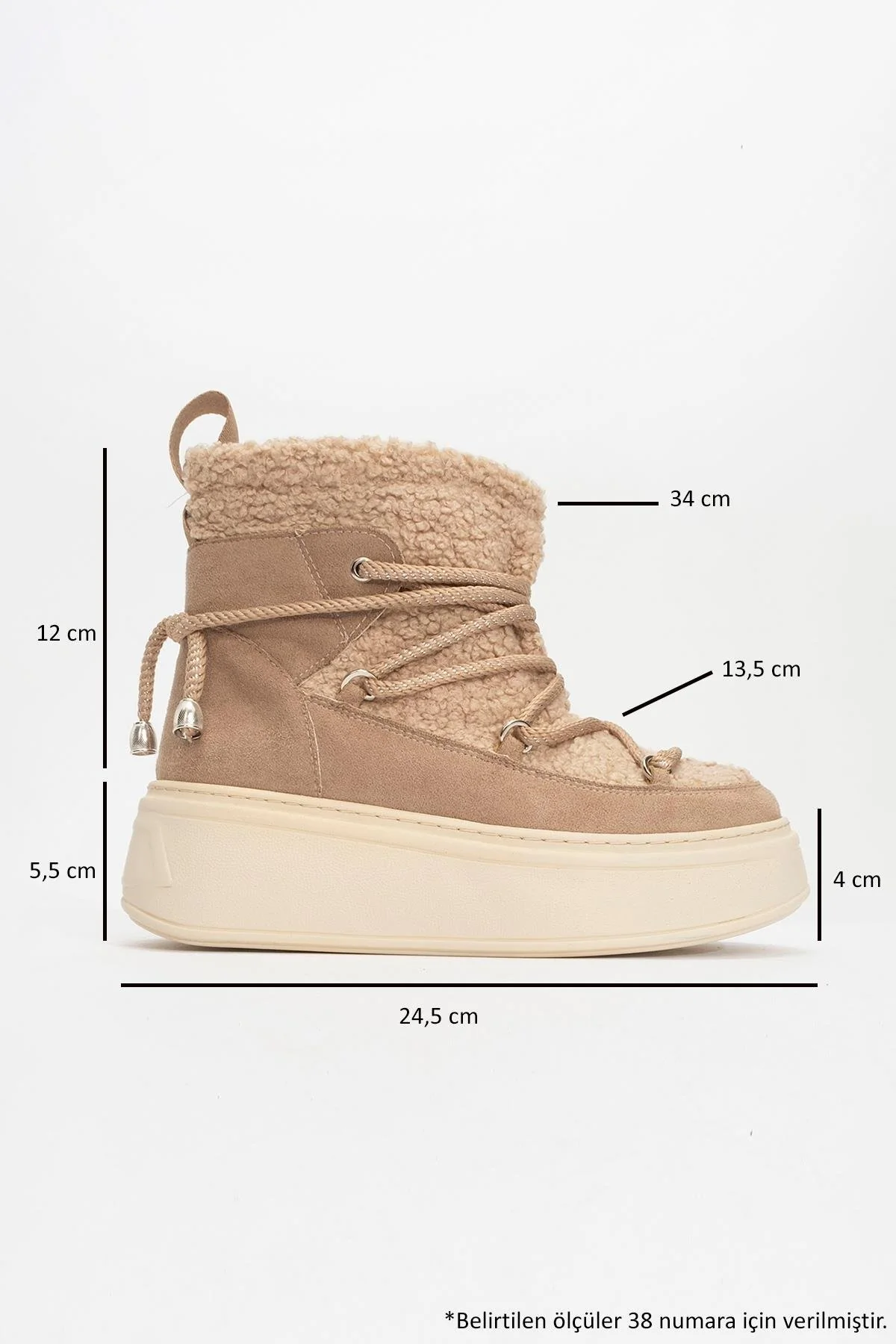 Dila Dark Beige Fur-Lined Winter Boot (Women) - Image 4