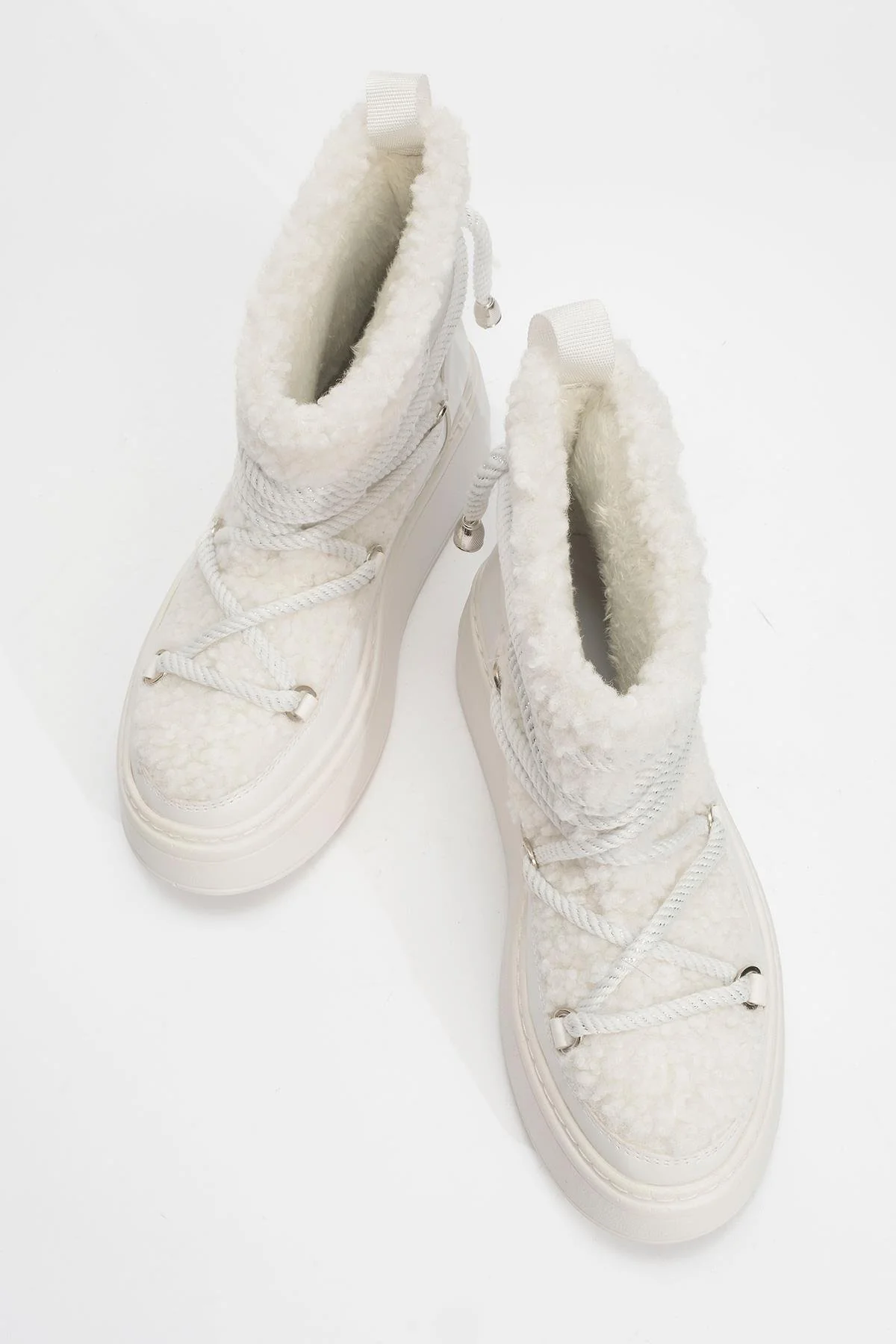 Dila White Fur-Lined Winter Boot (Women) - Image 2