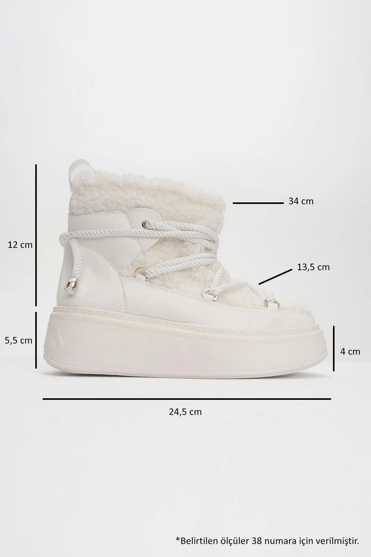 Dila White Fur-Lined Winter Boot (Women) - Image 4