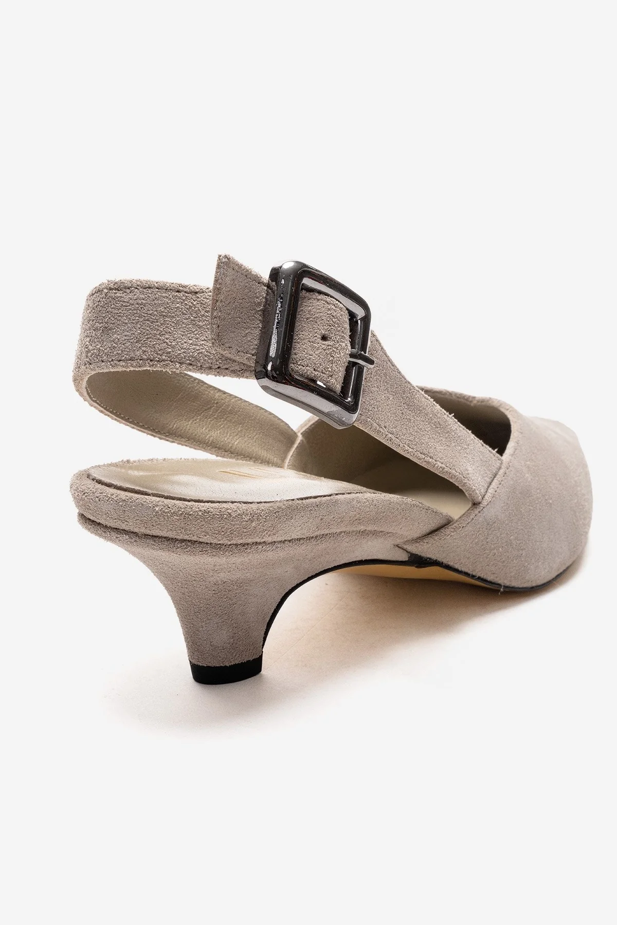 DIORIS - Beige Genuine Leather Slingback Kitten Heel Pointed Toe Pump (Women) - Image 5