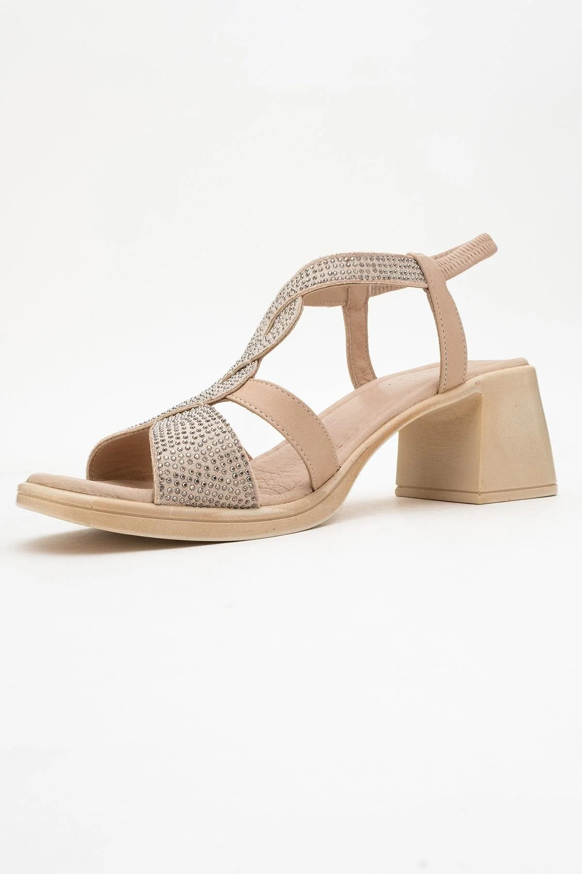 Dolen Beige Leather Chunky Sandal (Women) - Image 4