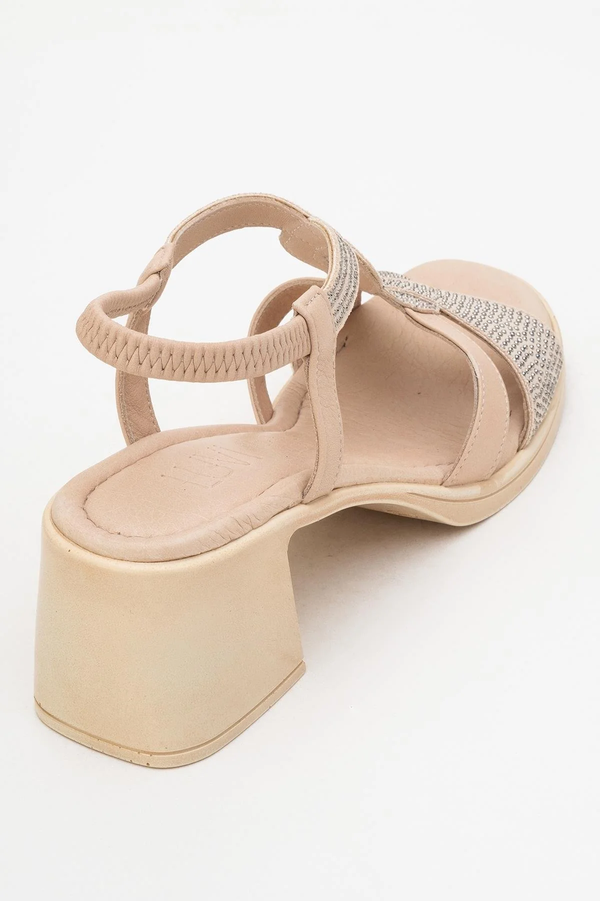 Dolen Beige Leather Chunky Sandal (Women) - Image 5