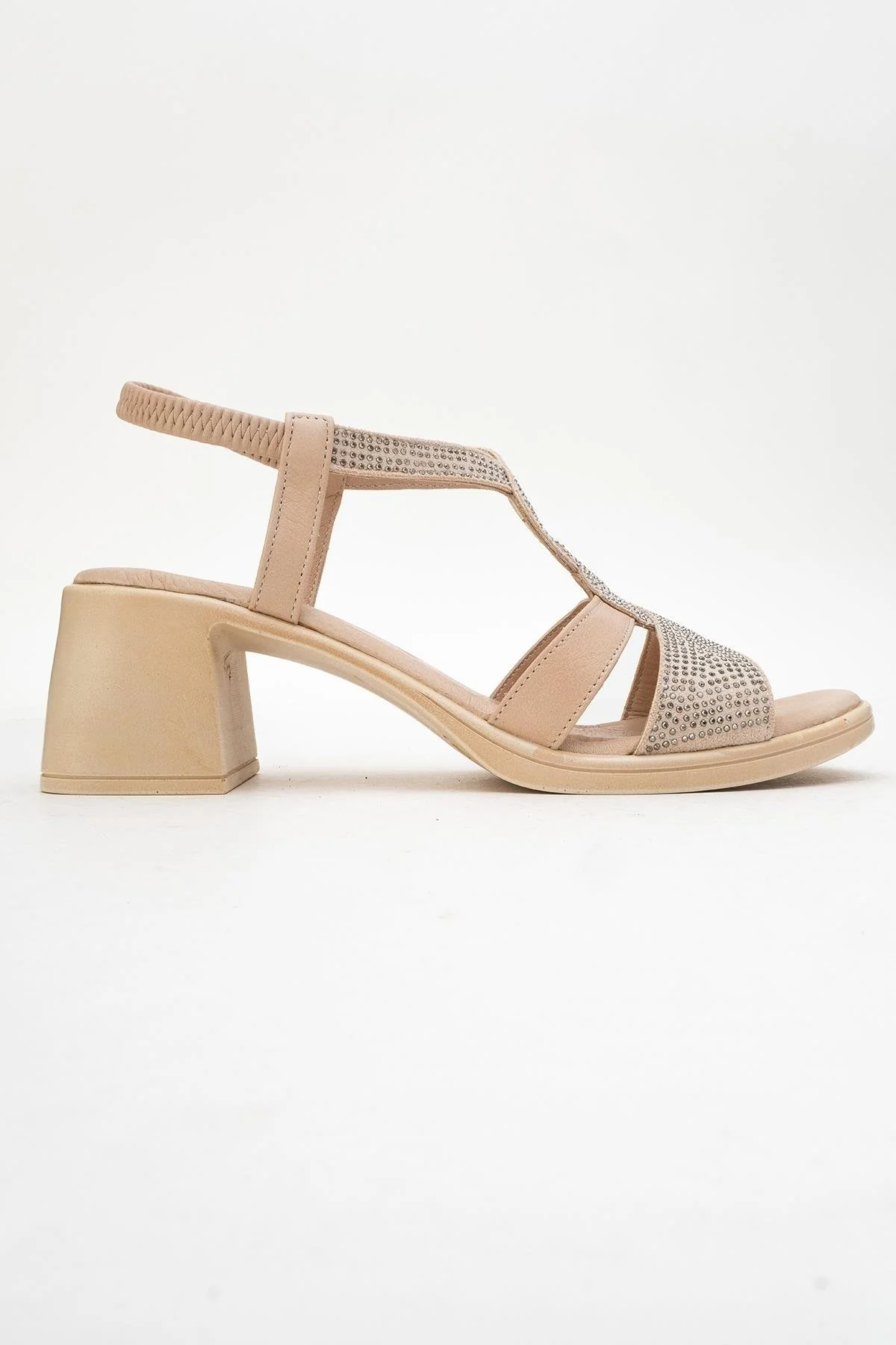 Dolen Beige Leather Chunky Sandal (Women) - Image 6