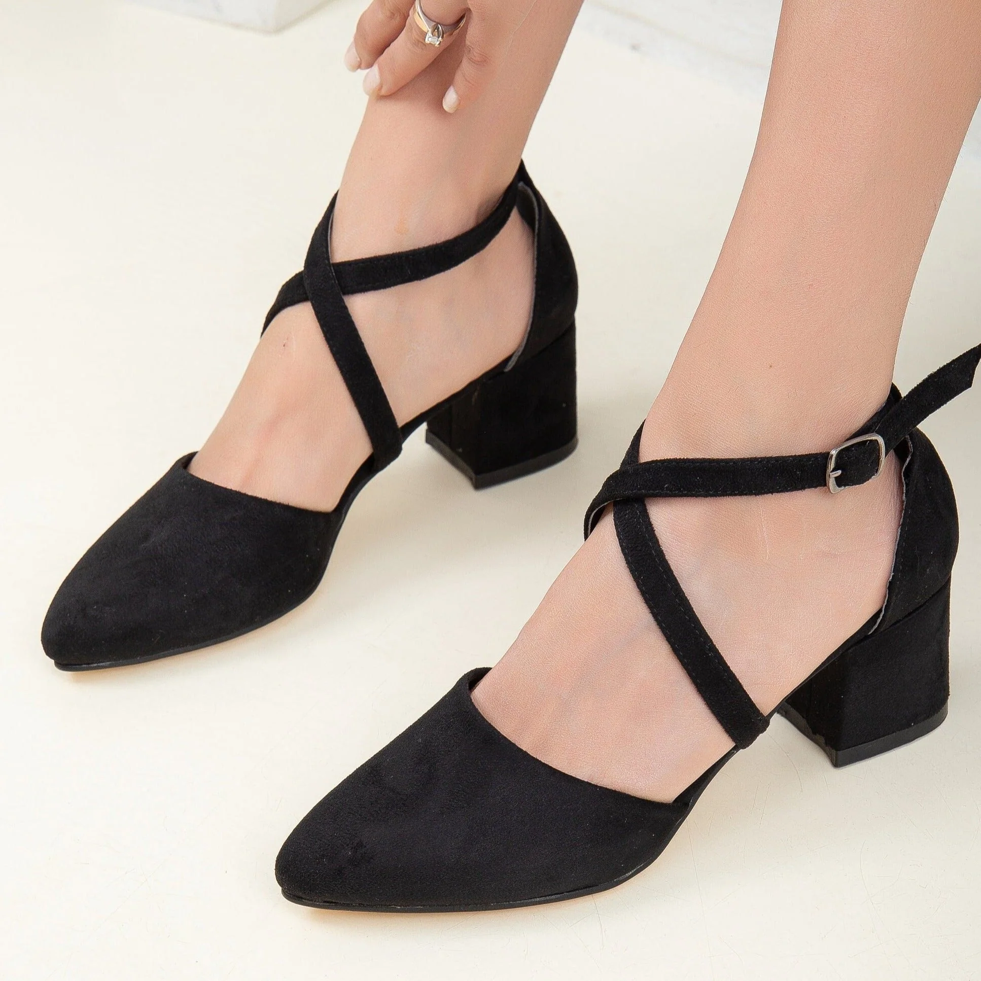 Dolly - Black Suede Pumps - Image 2