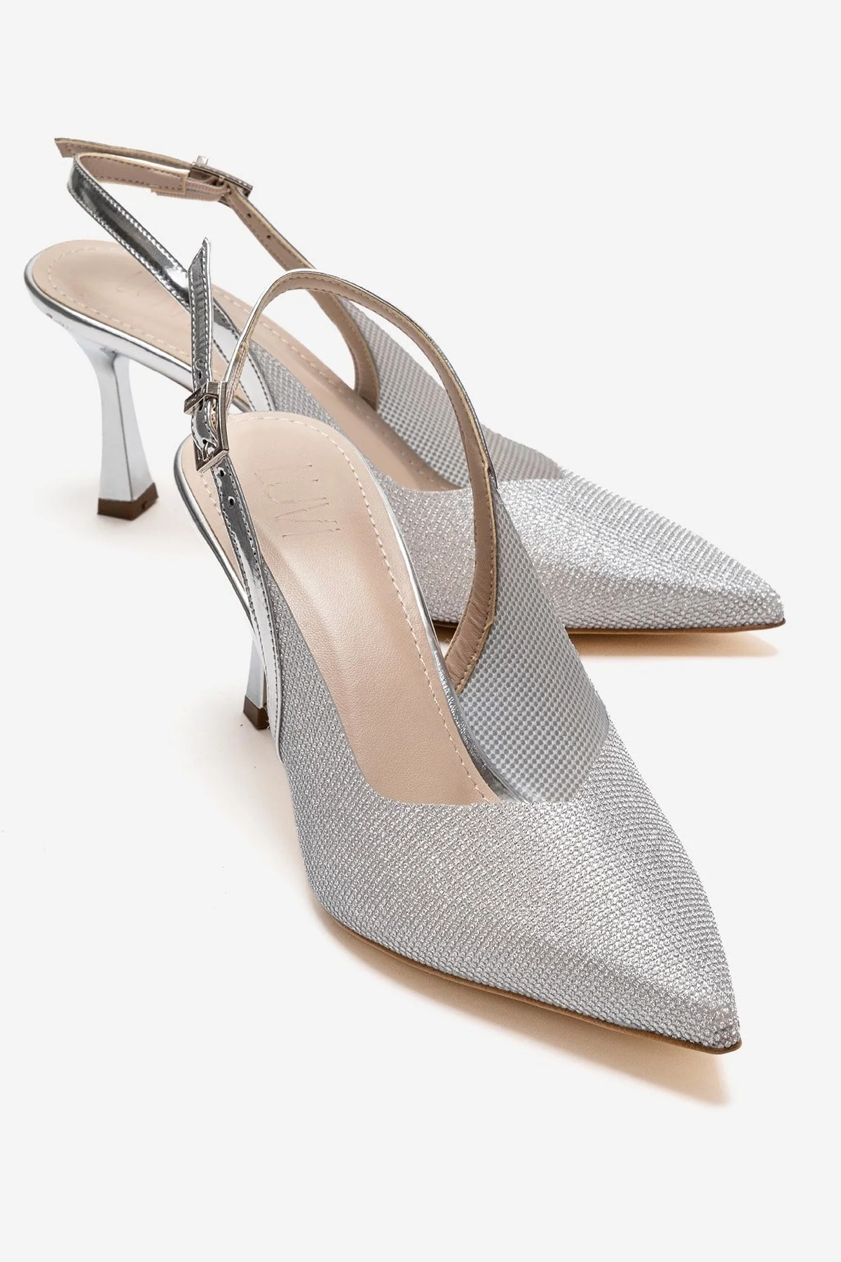 Dorata - Silver Embellished Stiletto Pump (Women)