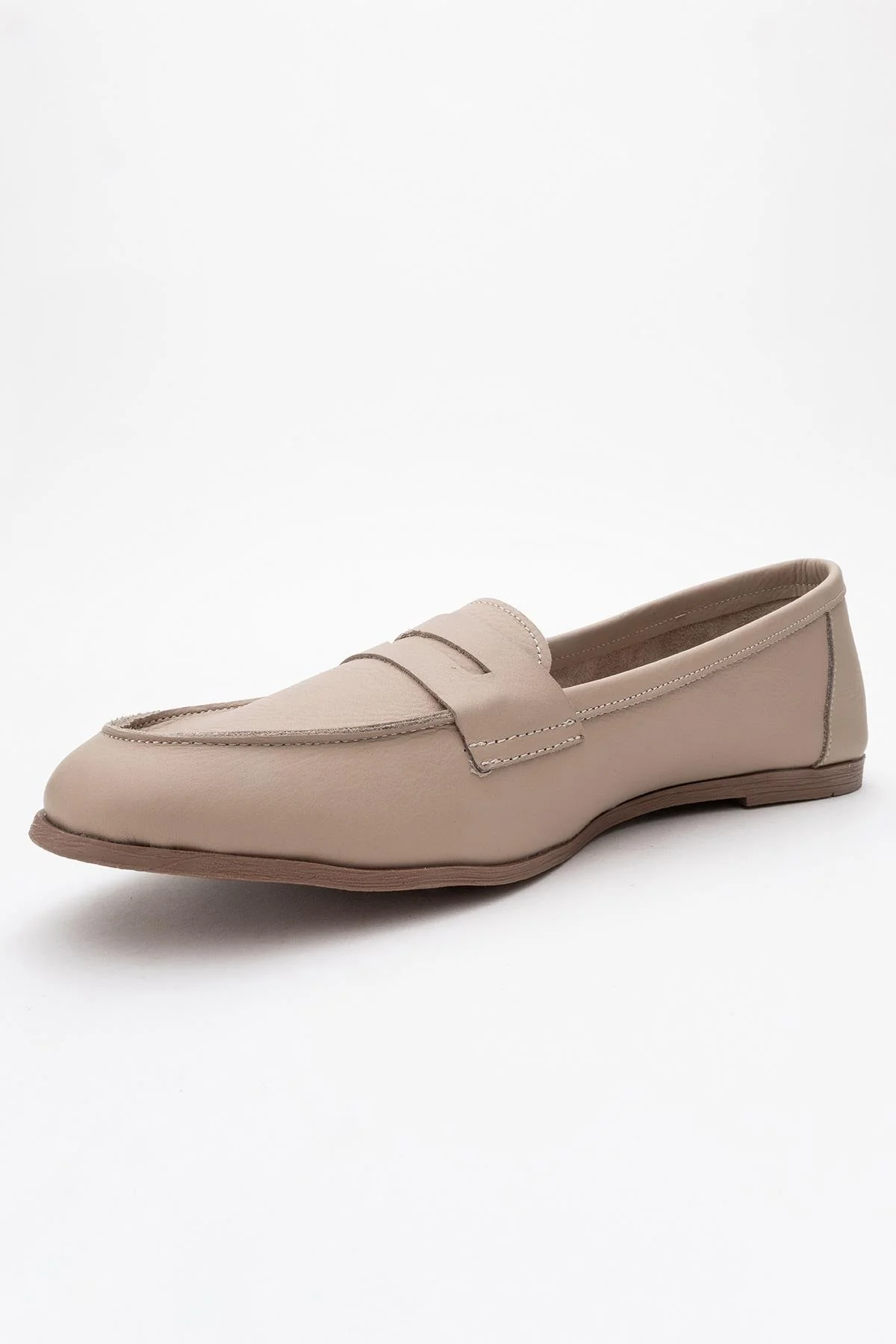 Dorothy - Beige Leather Loafers - Image 4