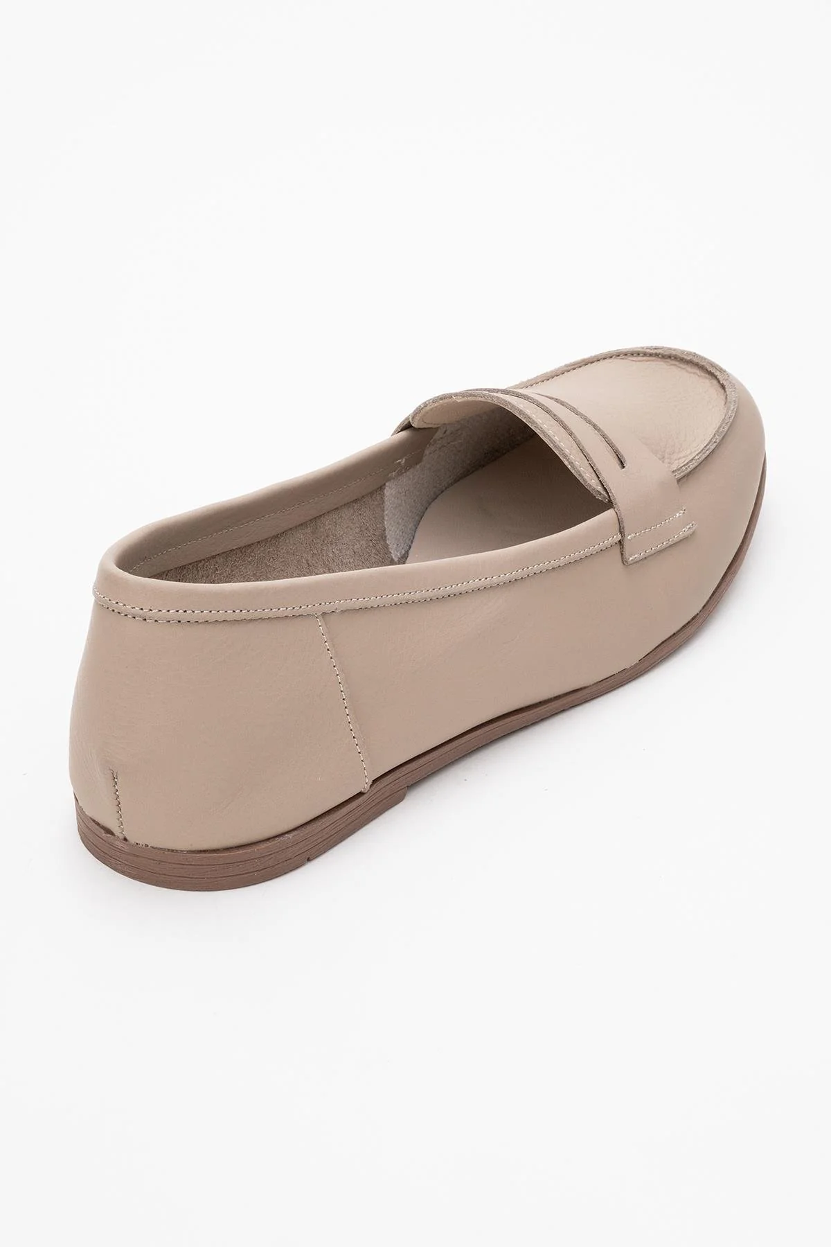Dorothy - Beige Leather Loafers - Image 5