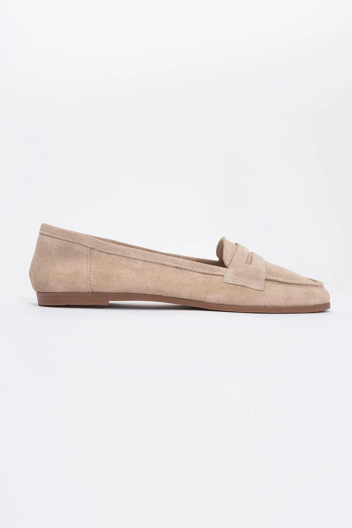 Dorothy - Beige Suede Leather Loafers - Image 4