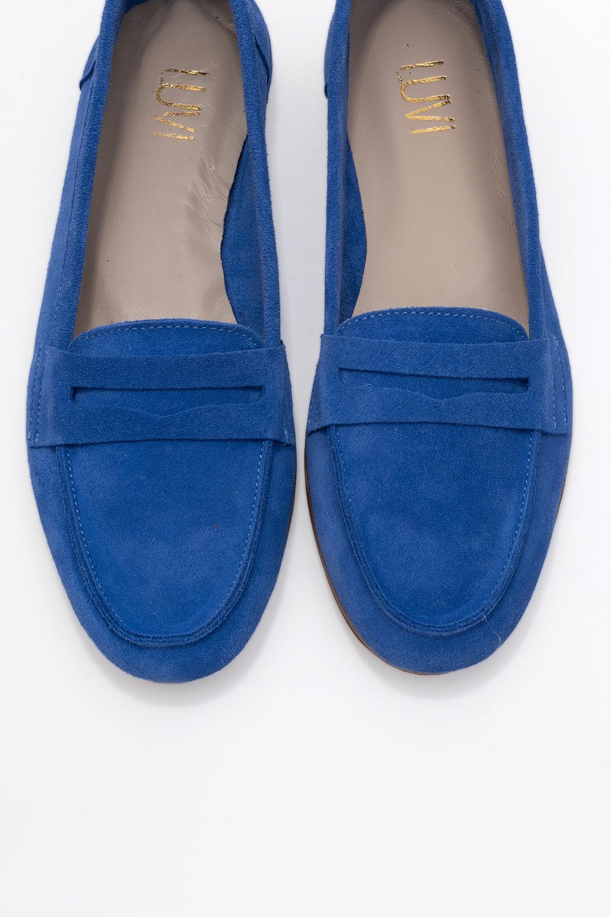 Dorothy - Blue Suede Leather Loafers (Women) - Image 2