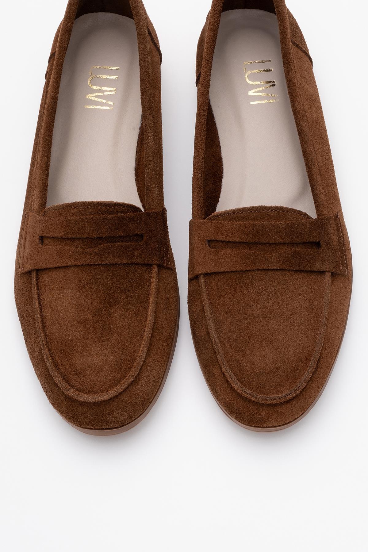 Dorothy - Brown Suede Leather Loafers - Image 2