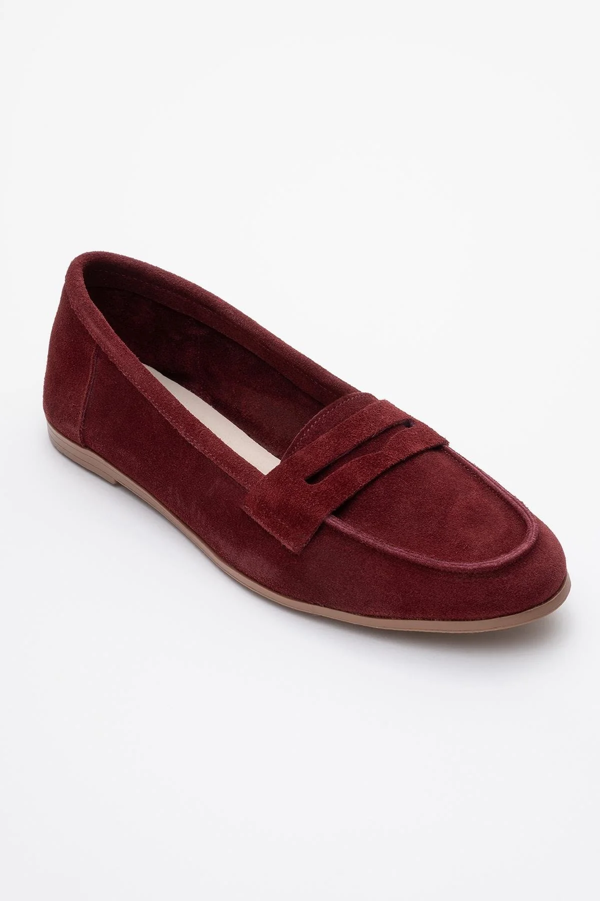 Dorothy - Burgundy Suede Leather Loafers - Image 3