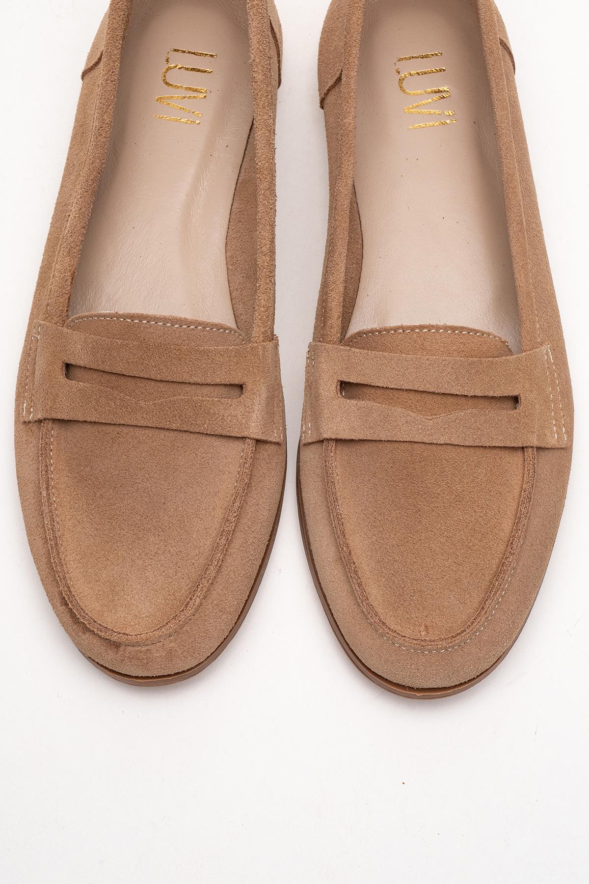 Dorothy - Camel Suede Leather Loafers - Image 2