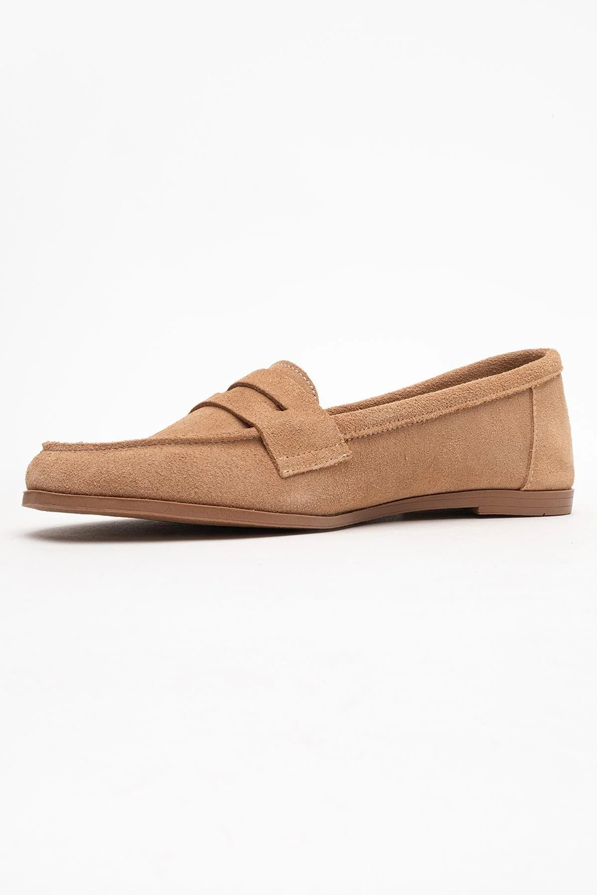 Dorothy - Camel Suede Leather Loafers - Image 4