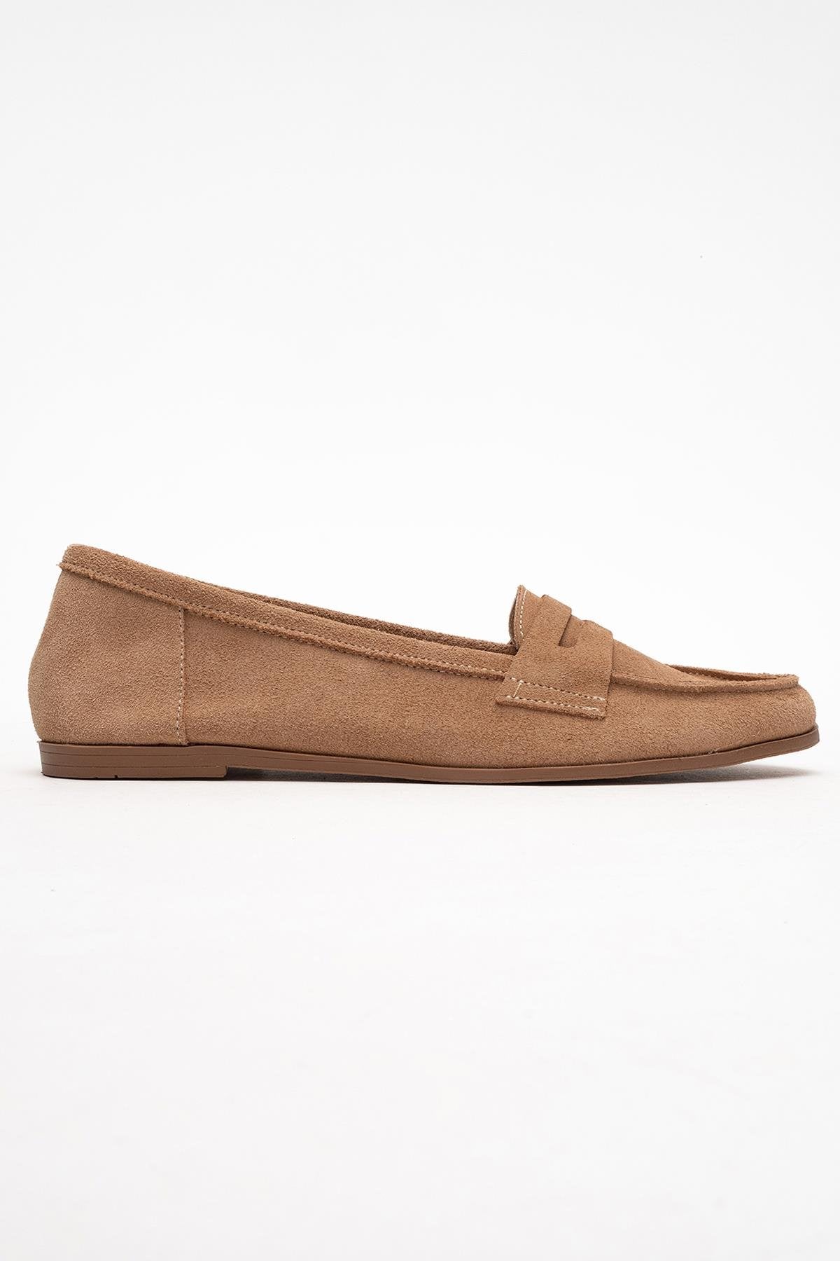 Dorothy - Camel Suede Leather Loafers - Image 6