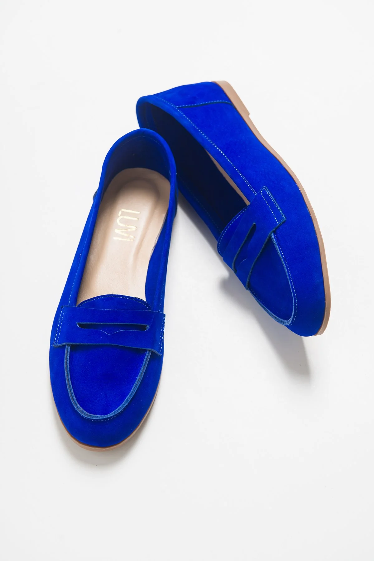 Dorothy - Dark Blue Suede Leather Loafers - Image 3