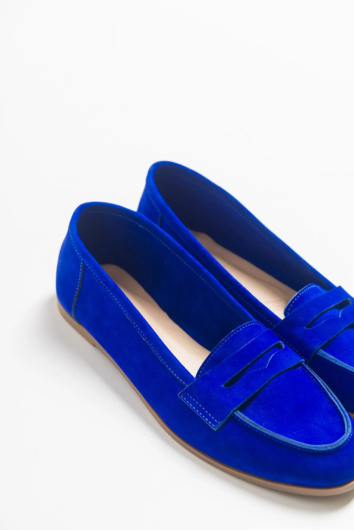 Dorothy - Dark Blue Suede Leather Loafers - Image 5