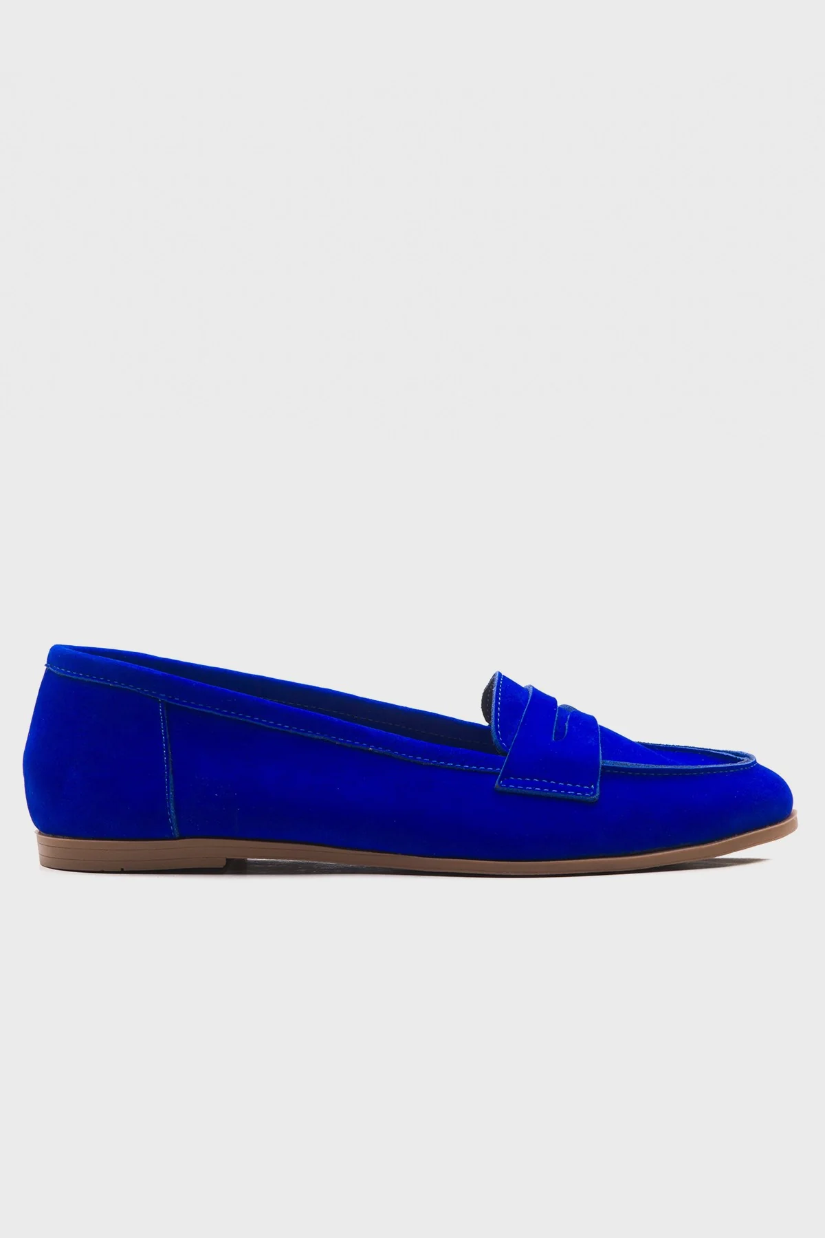 Dorothy - Dark Blue Suede Leather Loafers - Image 7