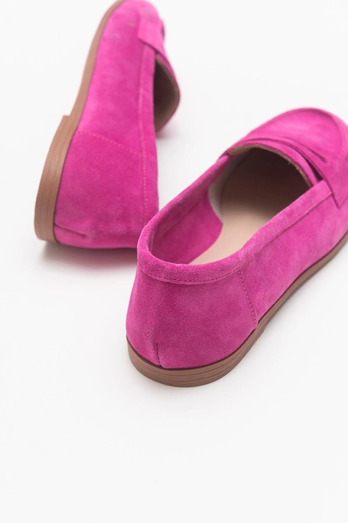 Dorothy - Fuchsia Suede Leather Loafers - Image 4