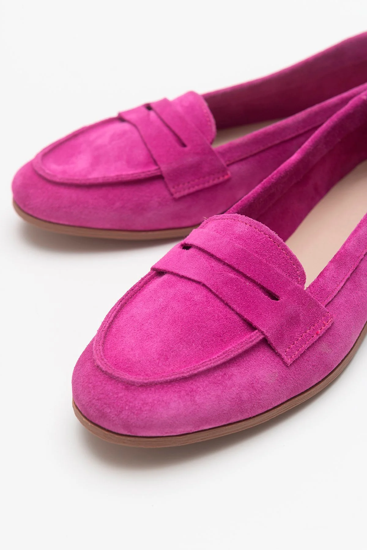 Dorothy - Fuchsia Suede Leather Loafers - Image 5