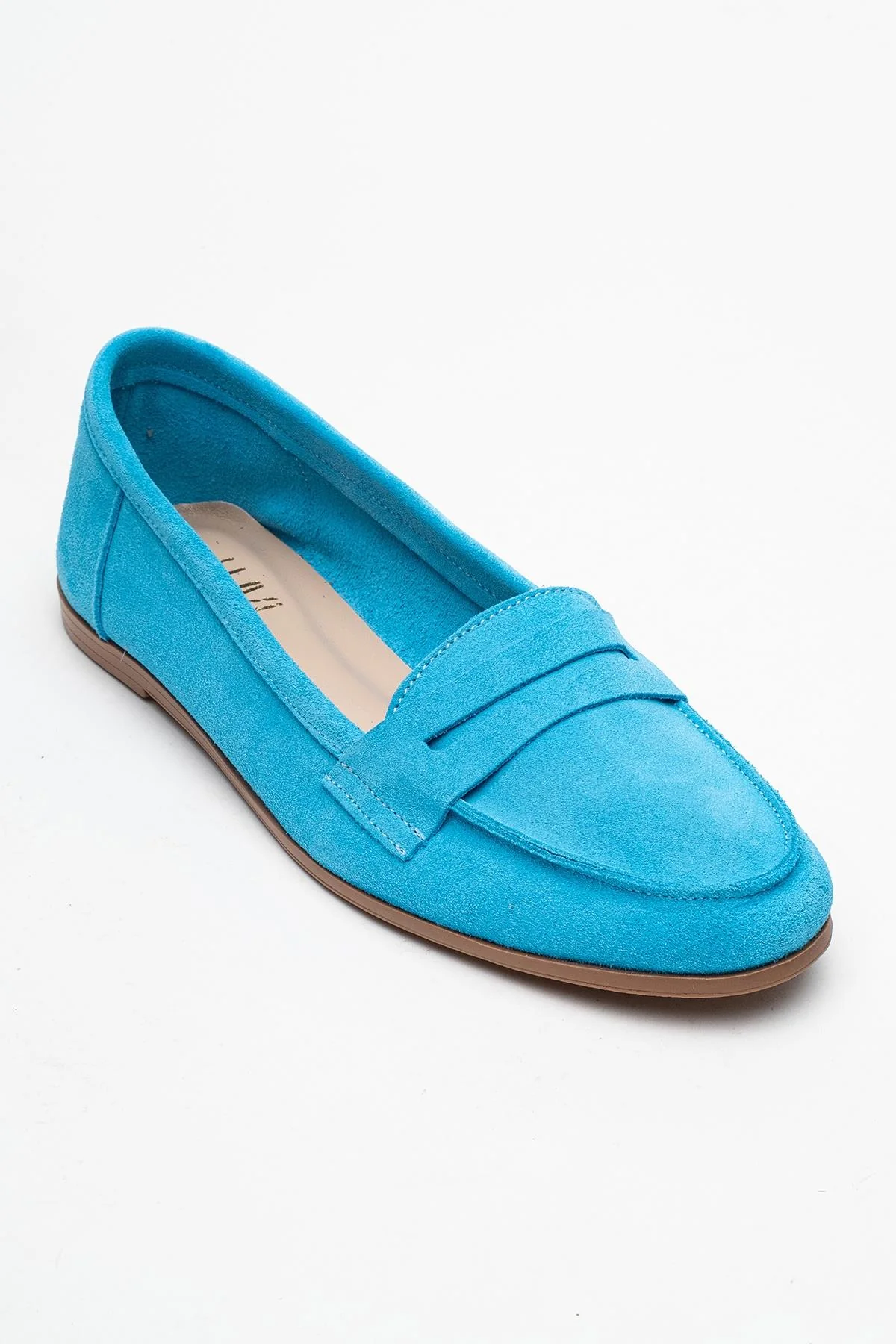 Dorothy - Light Blue Suede Leather Loafers (Women) - Image 3
