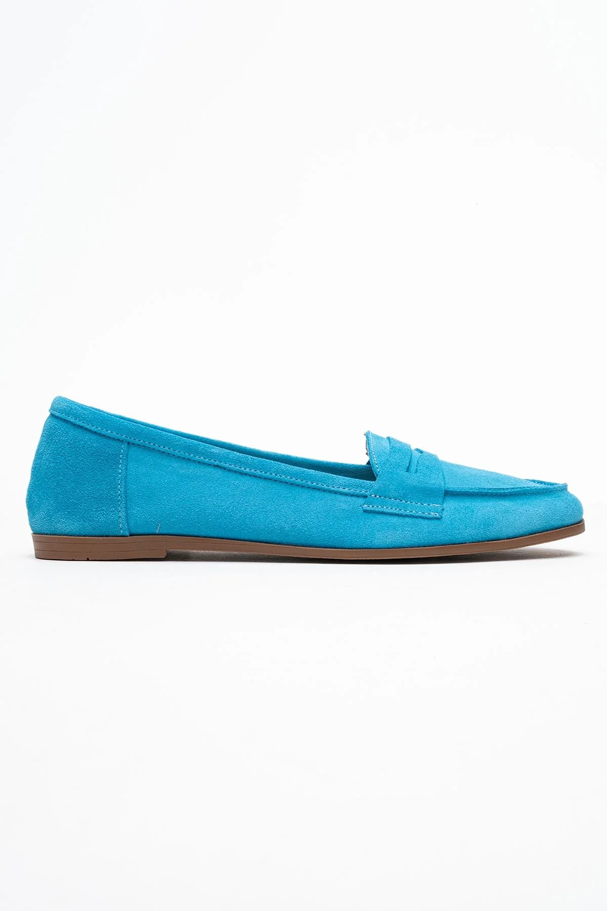 Dorothy - Light Blue Suede Leather Loafers (Women) - Image 6