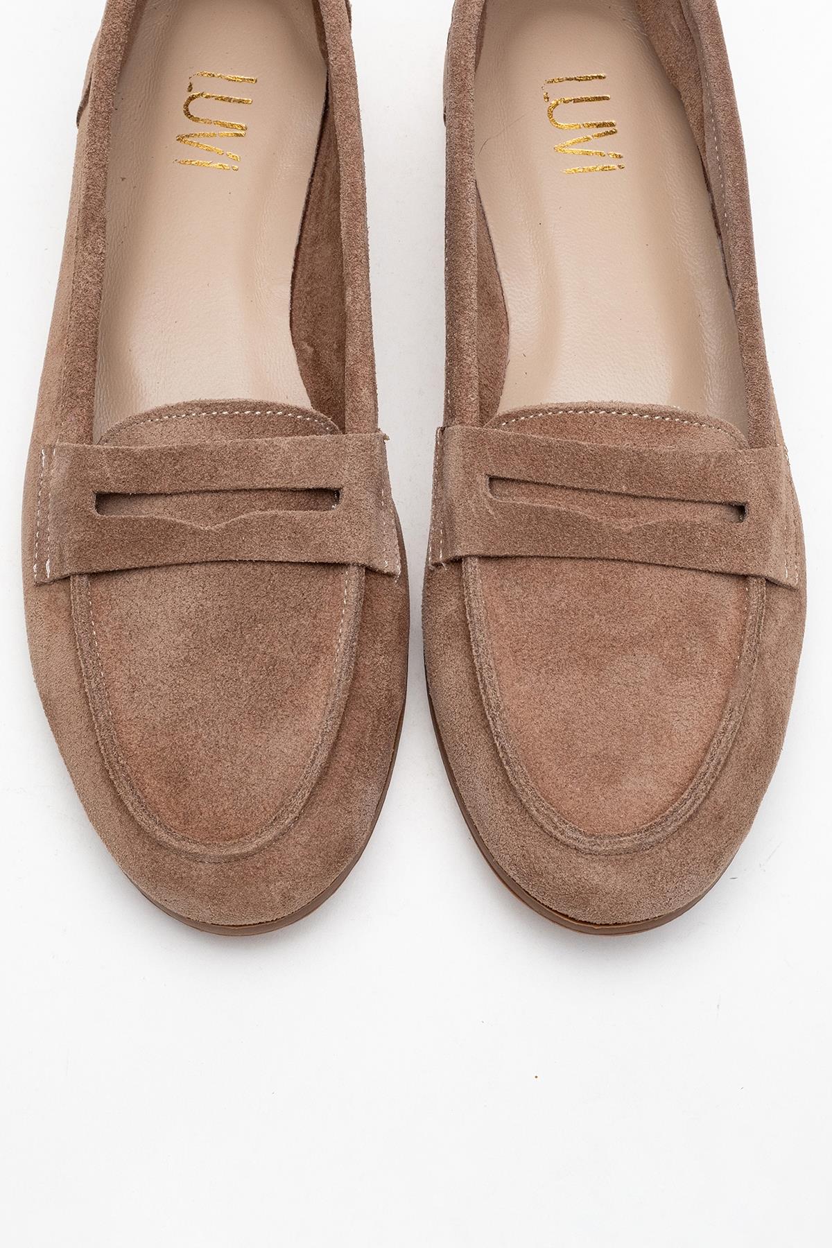 Dorothy - Light Brown Suede Leather Loafers (Women) - Image 2