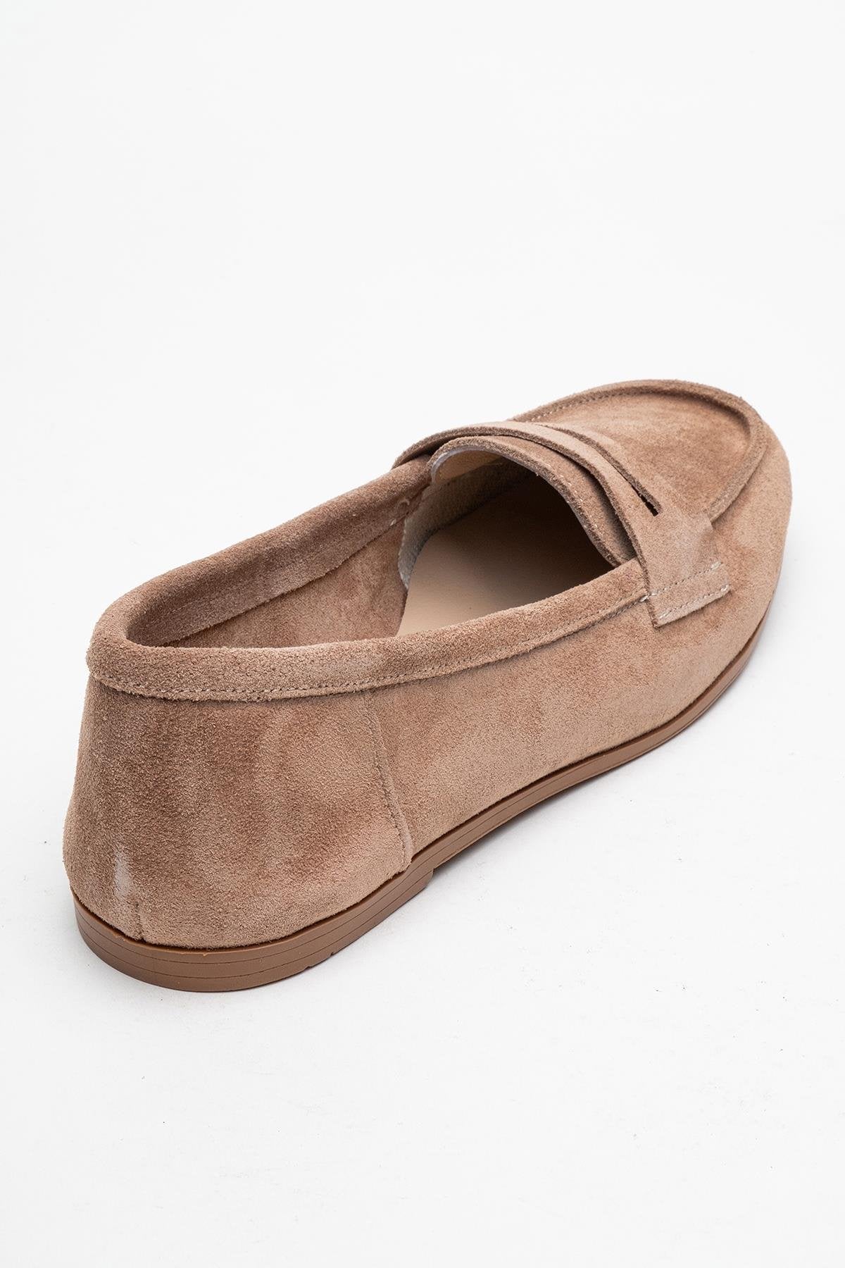 Dorothy - Light Brown Suede Leather Loafers (Women) - Image 5