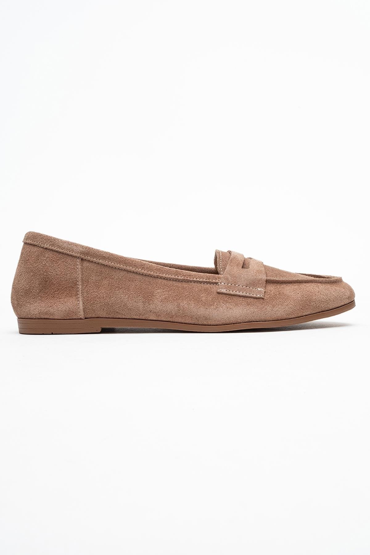 Dorothy - Light Brown Suede Leather Loafers (Women) - Image 6
