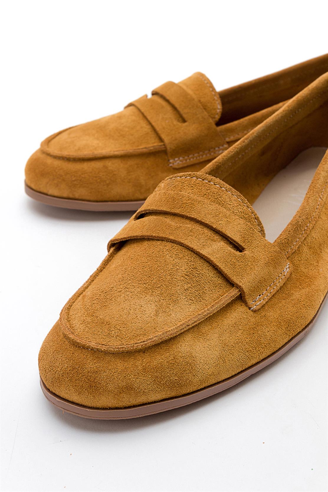 Dorothy - Mustard Suede Leather Loafers - Image 2