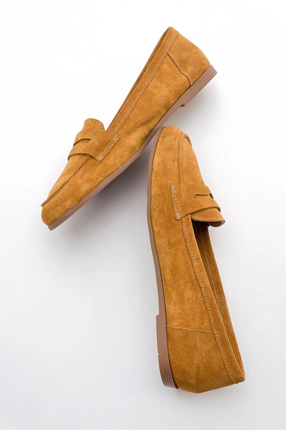 Dorothy - Mustard Suede Leather Loafers - Image 5